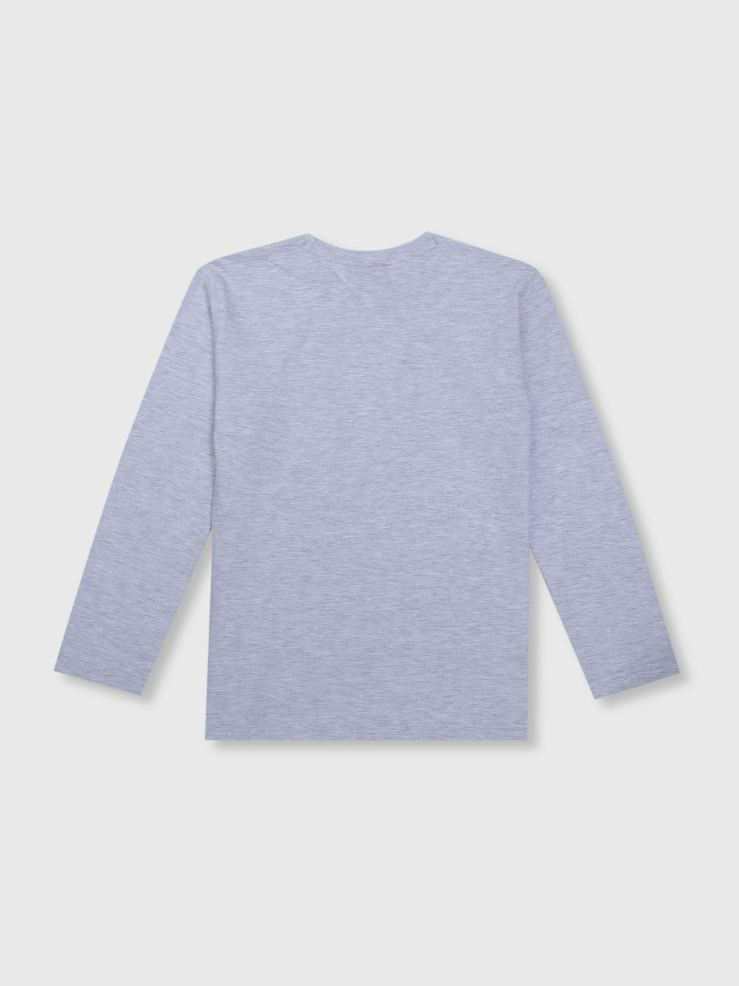 Boys Grey Solid Knits T-Shirt