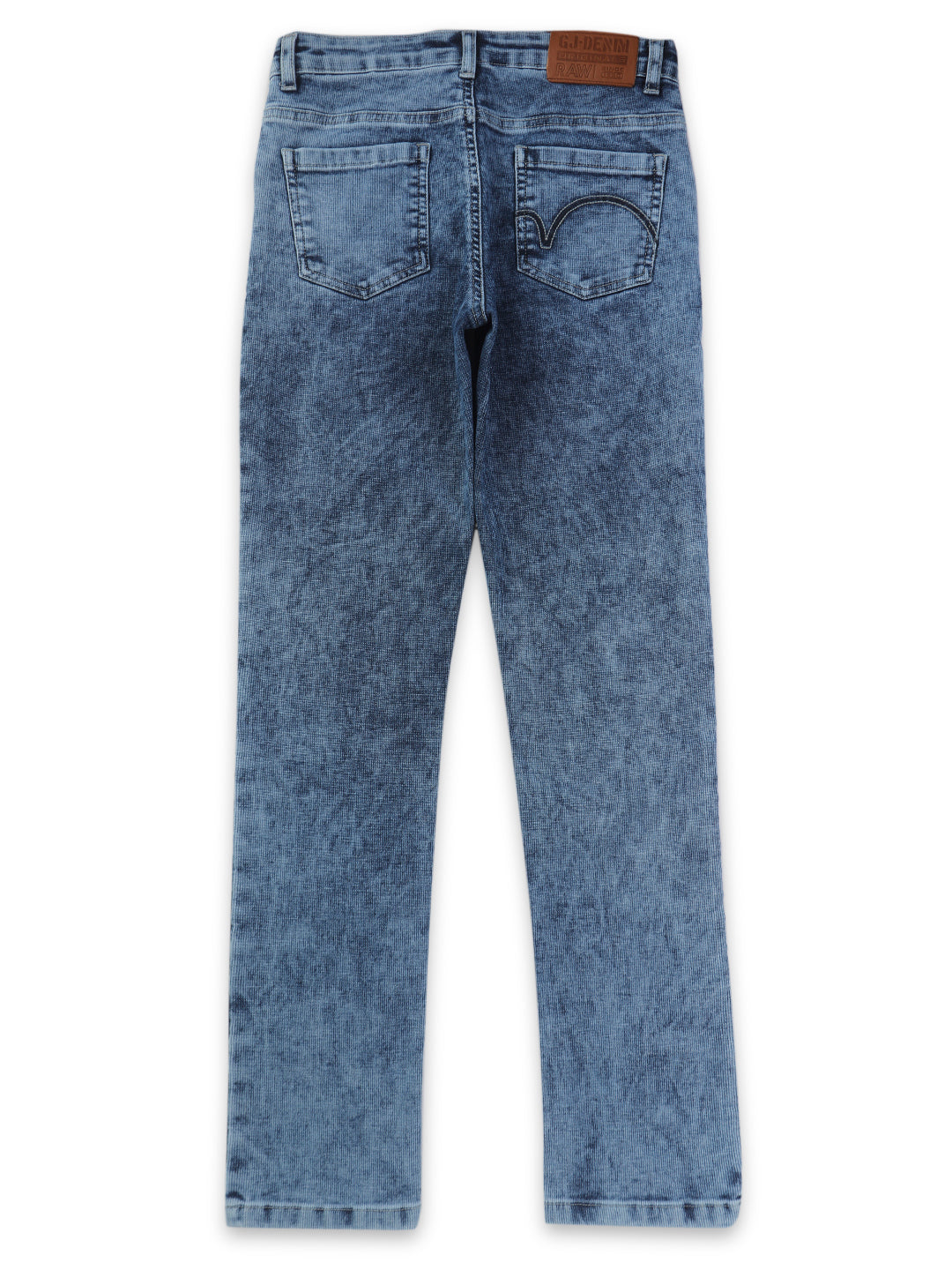 Boys Blue Denim Solid Elasticated Jeans