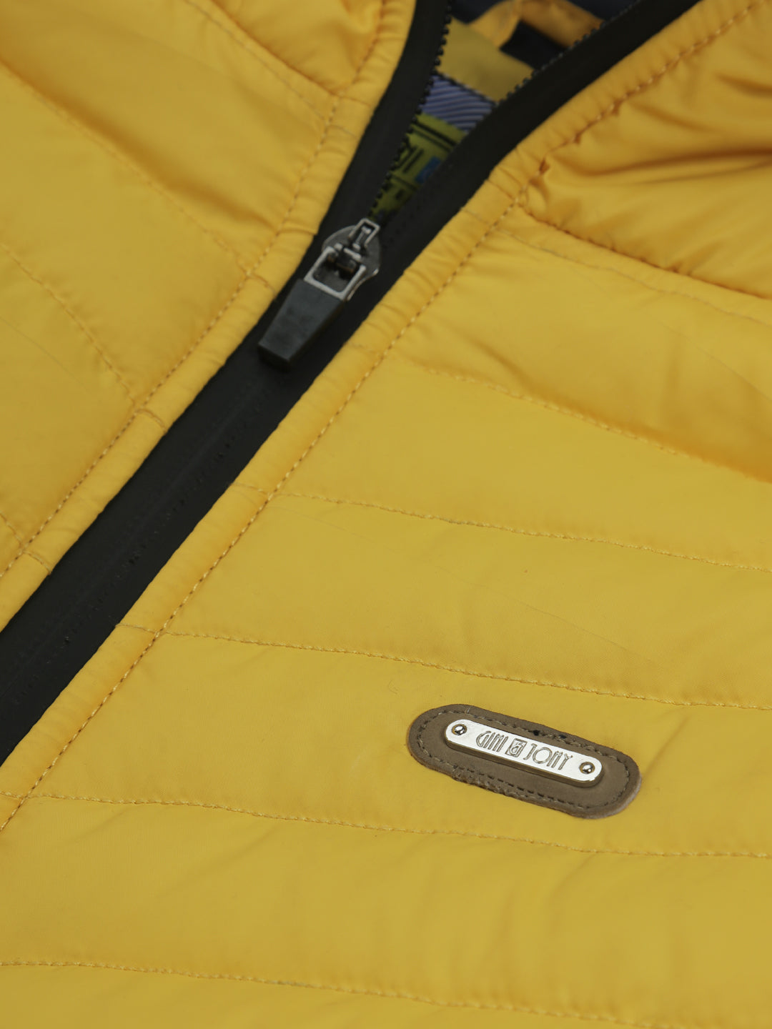 Boys Yellow Solid Taffeta Heavy Winter Jacket