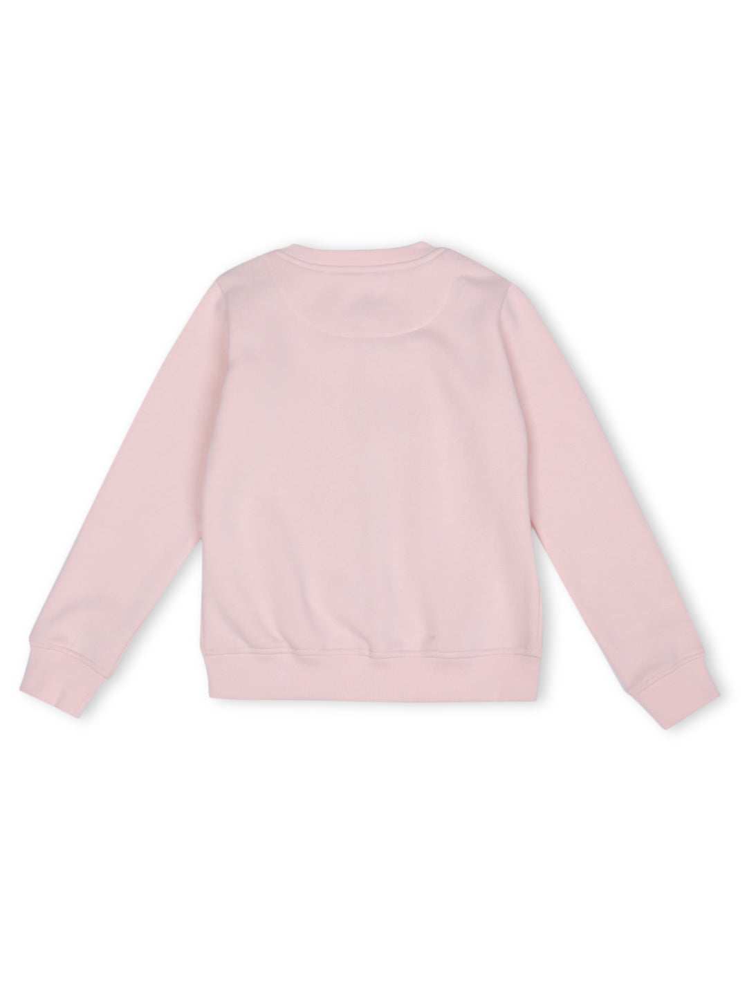 Girls Pink Printed Woven Knits Jacket