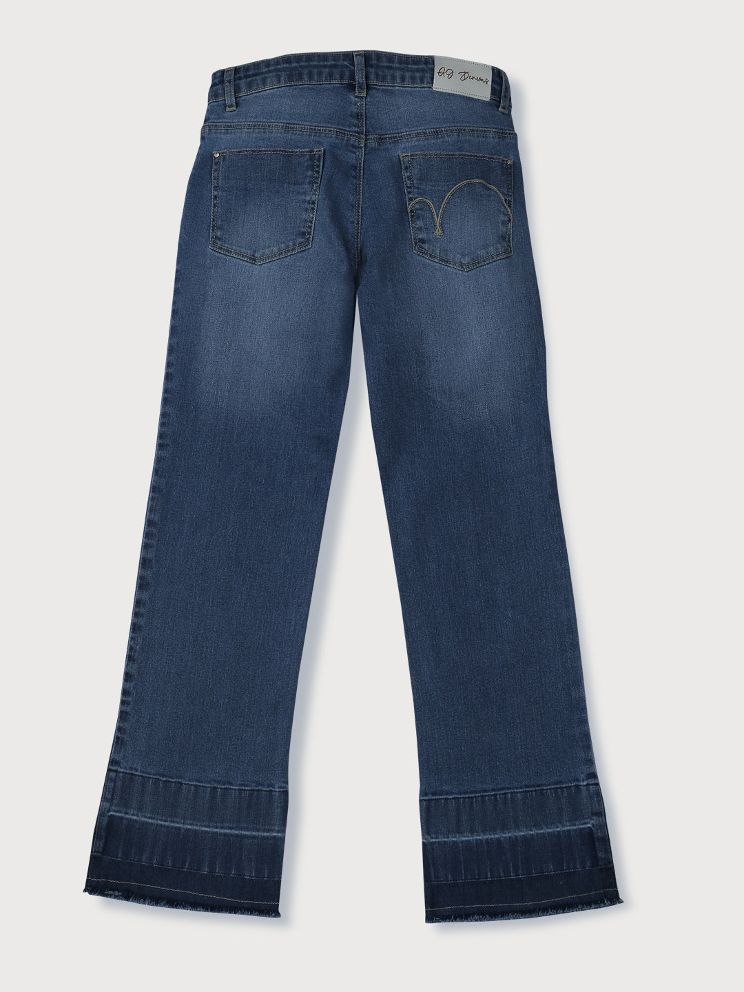 Girls Blue Washed Denim Jeans