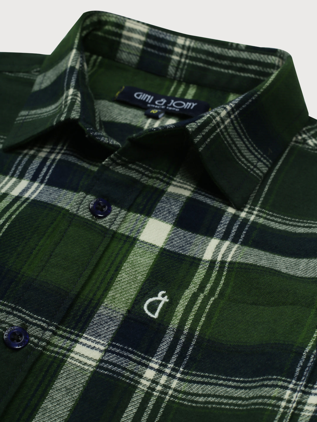 Boys Green Checks Woven Shirt