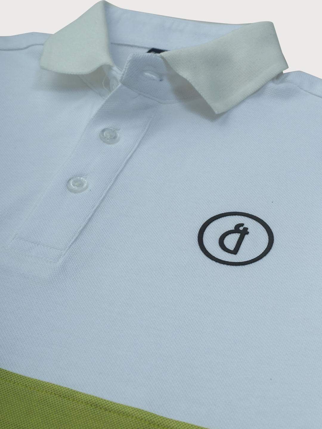 Boys White Solid Cotton Polo T-Shirt