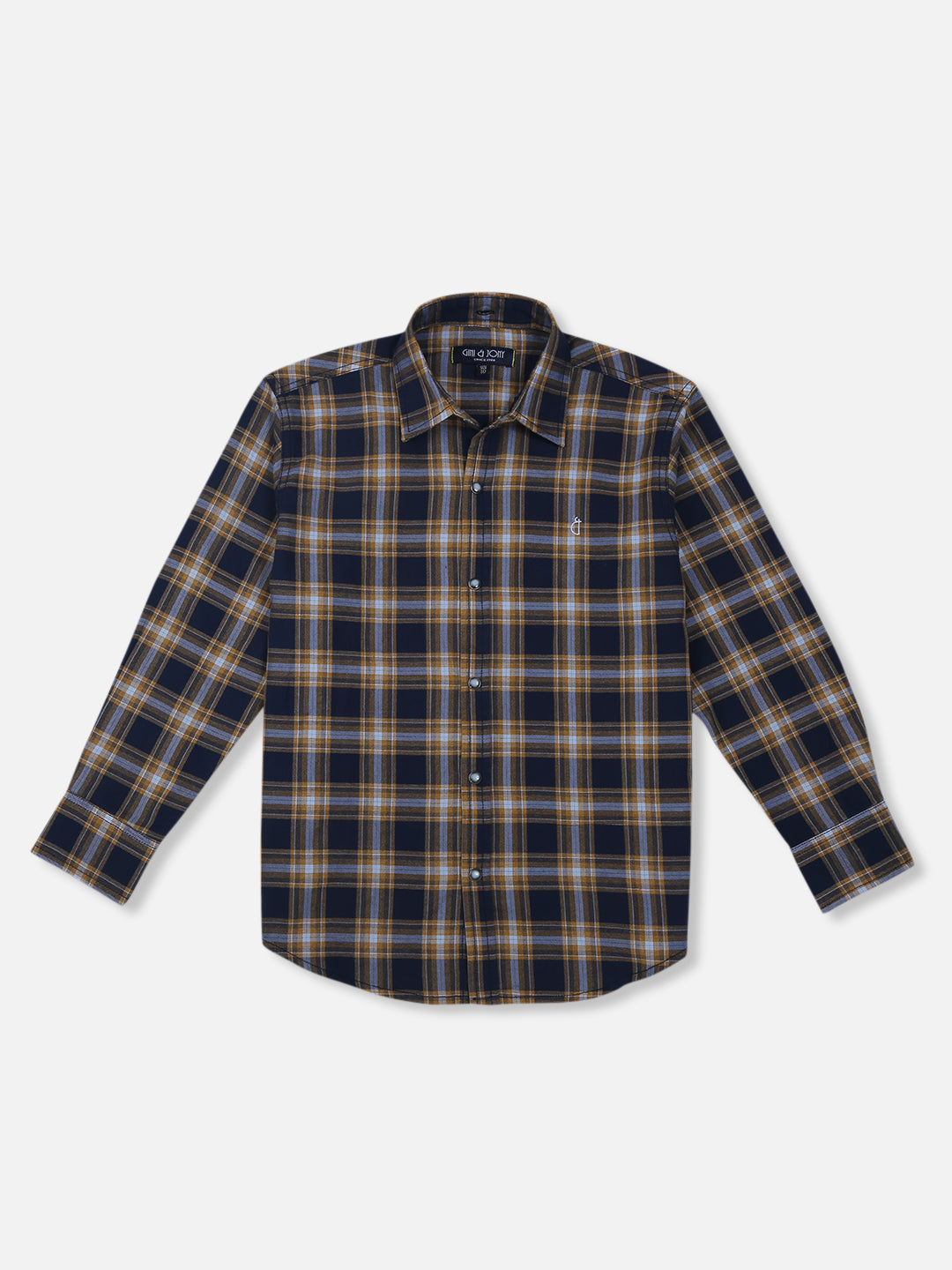 Boys Black Checks Cotton Shirt