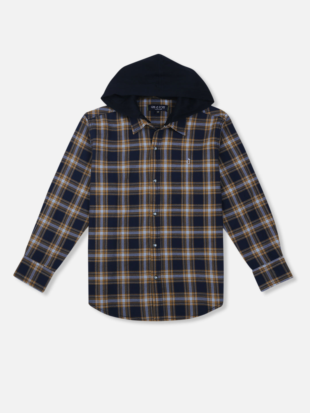 Boys Black Checks Cotton Shirt