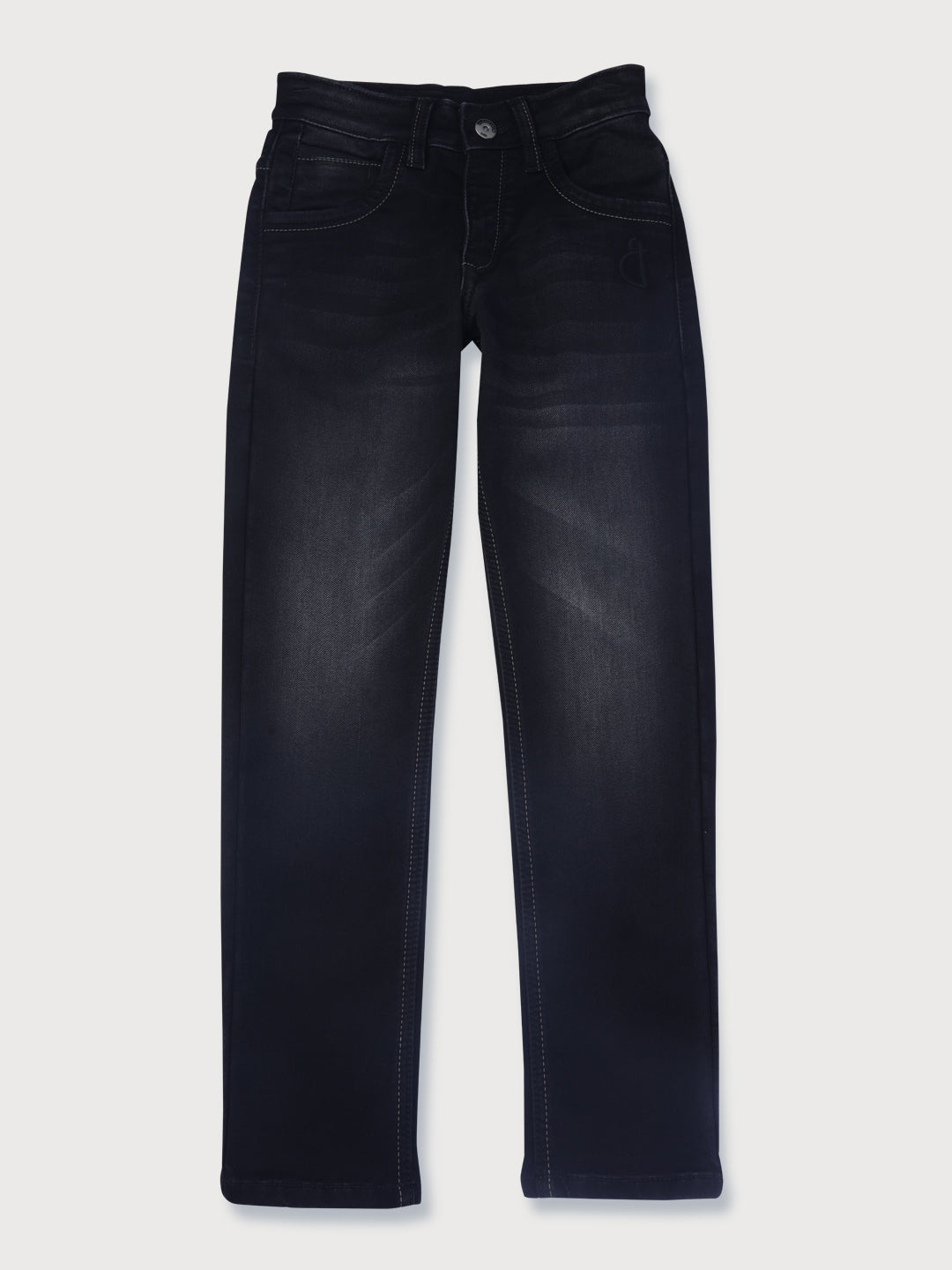 Boys Black Solid Denim Jeans