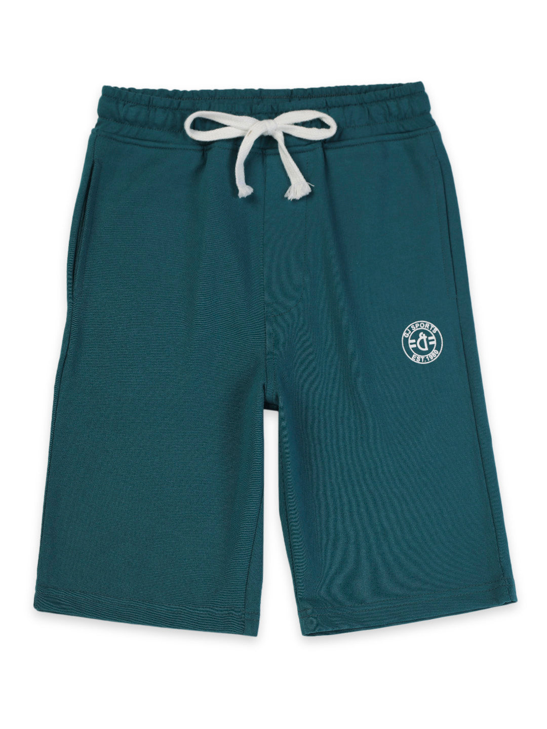 Boys Green Solid Knits Bermuda