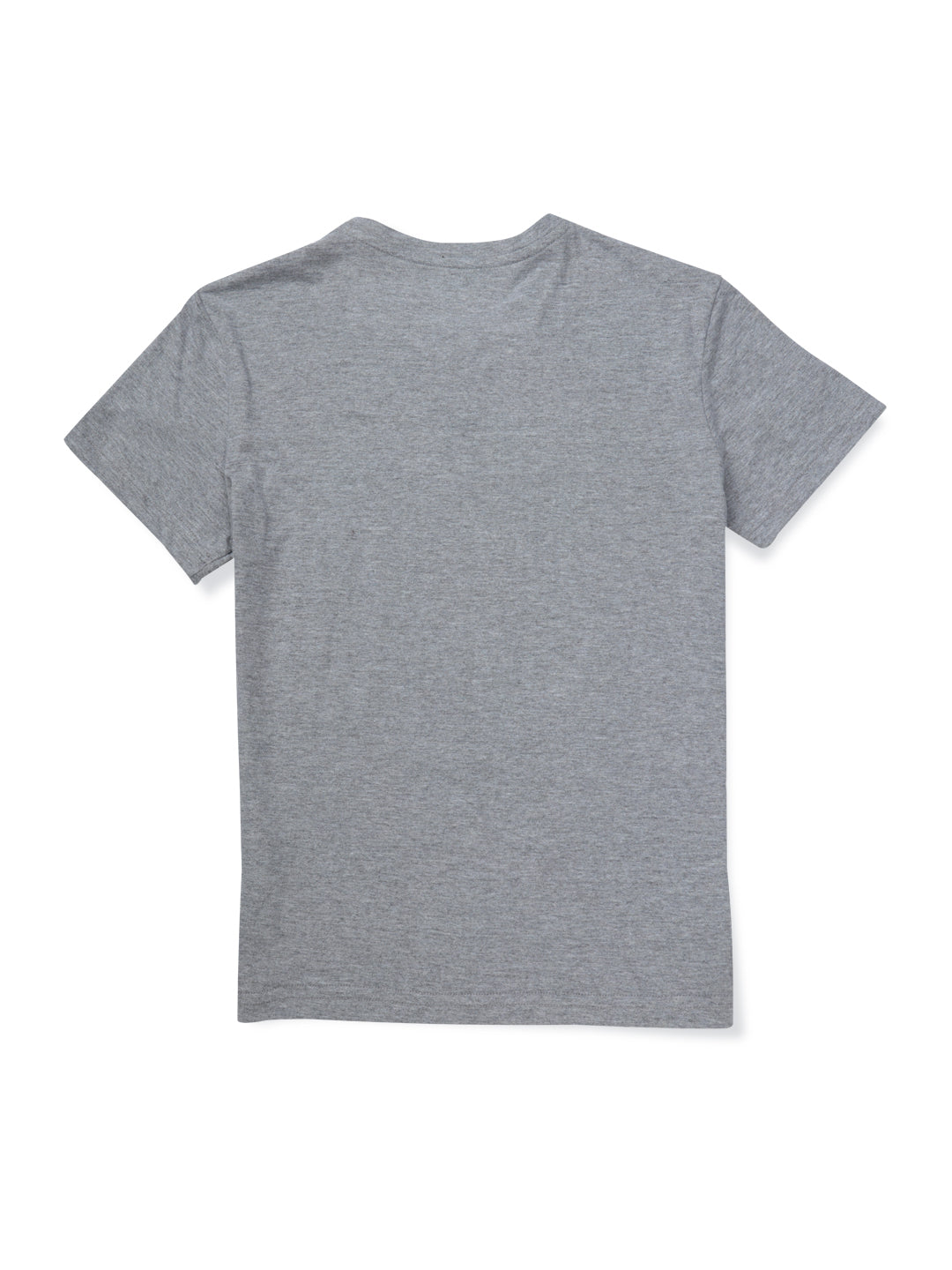 Boys Grey Printed Cotton T-Shirt