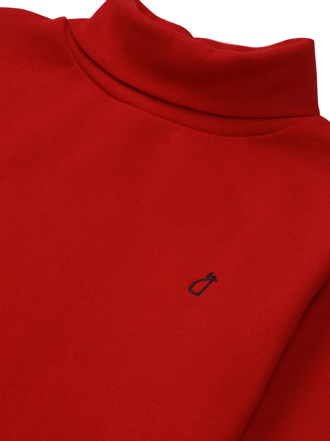 Girls Red Solid Cotton Skivvy
