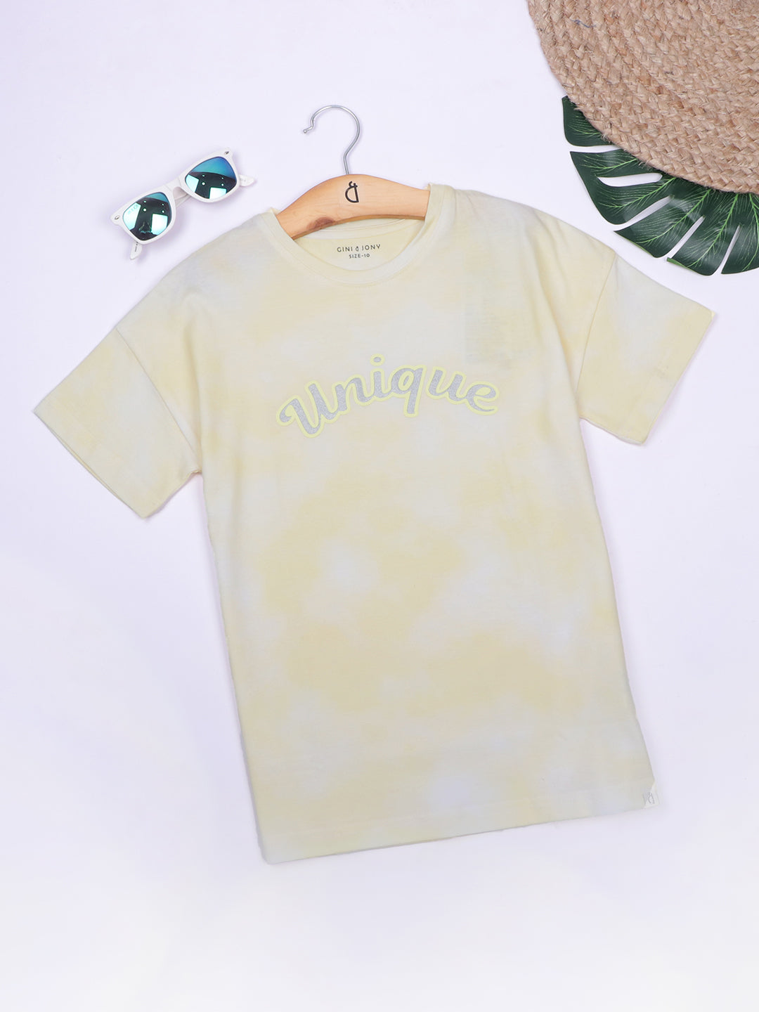 Girls Lemon Cotton Tie and Dye Knits Top