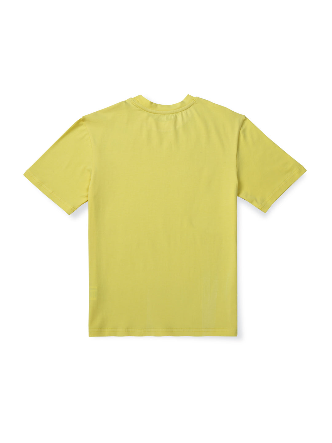 Boys Lemon Cotton Solid T-Shirt