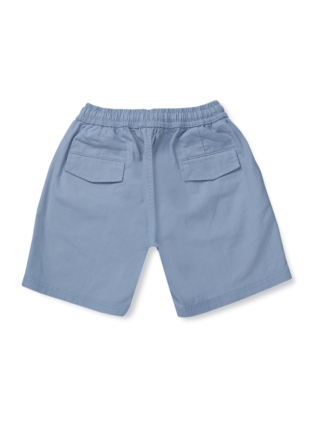 Boys Blue Cotton Solid Shorts