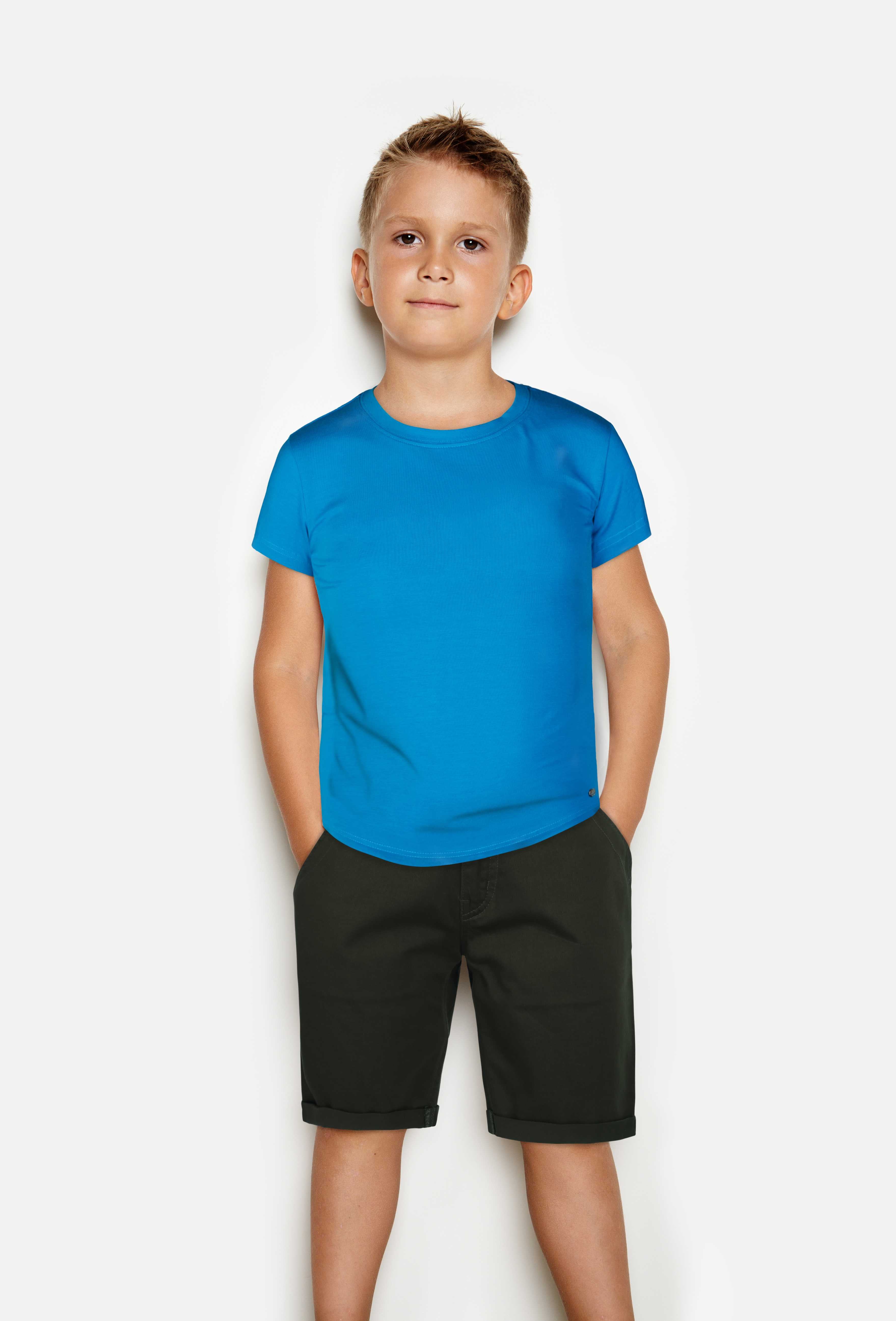 Boys Olive Cotton Solid Bermuda