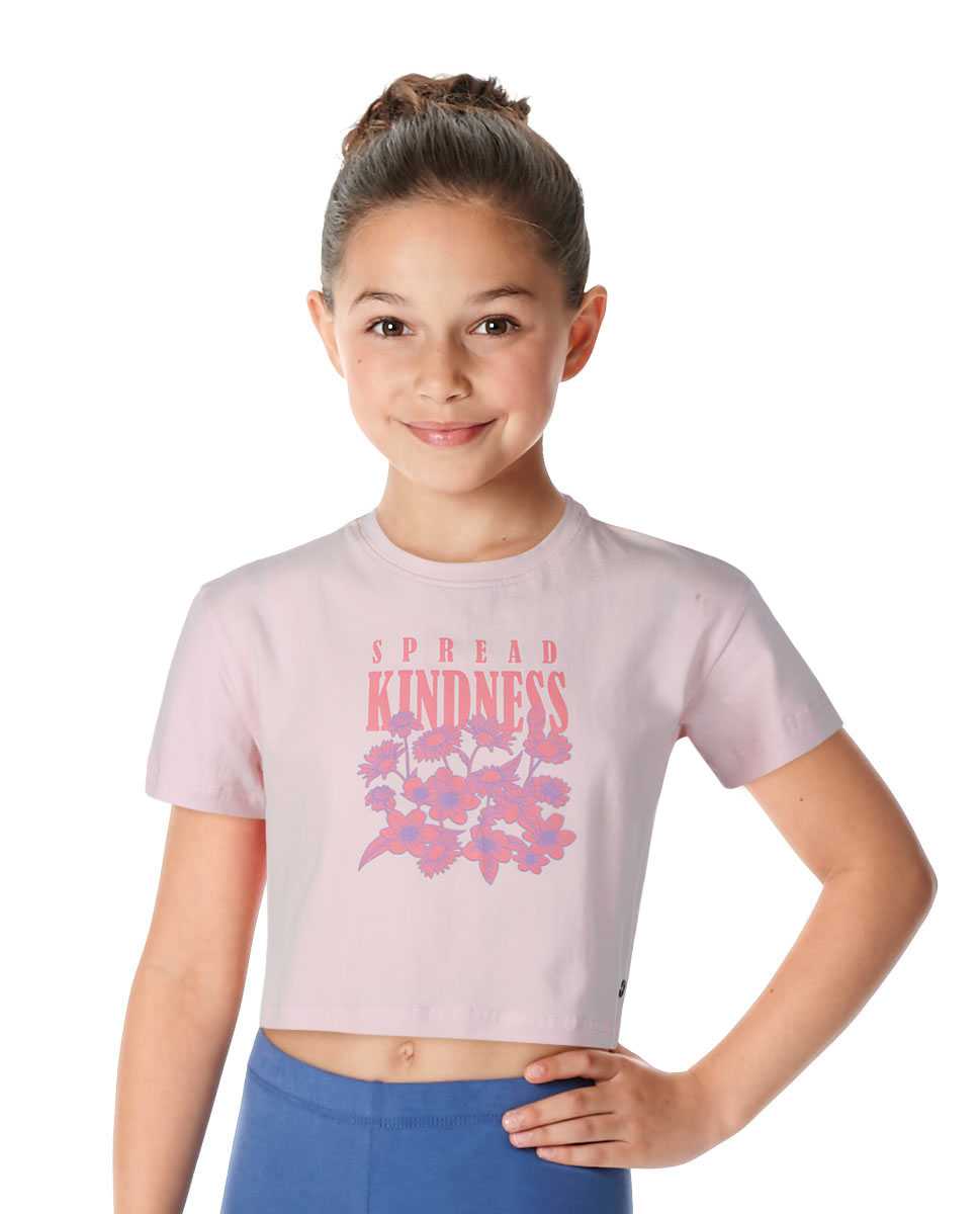 Girls Peach Cotton Solid Knits Top