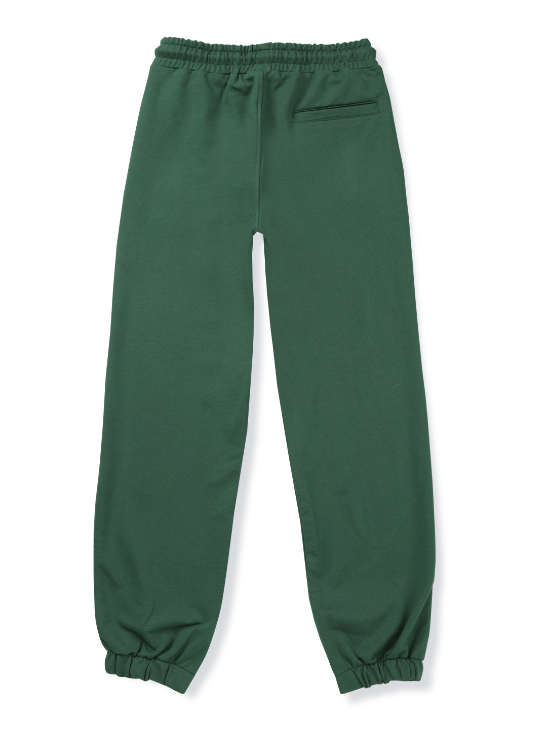 Boys Green Cotton Solid Track Pant
