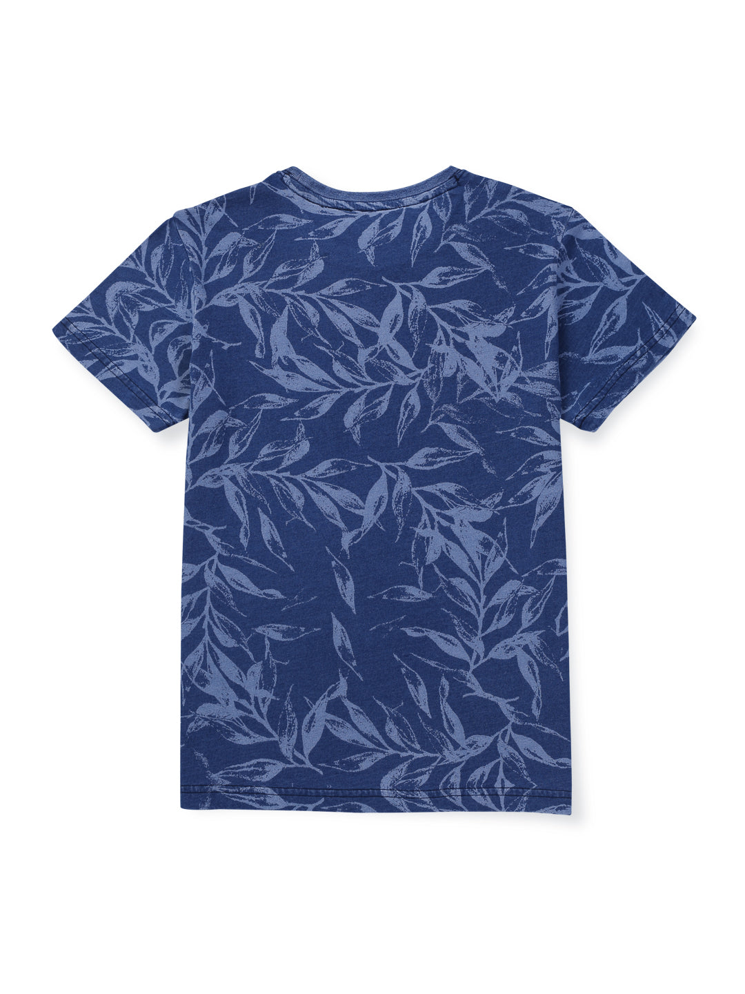 Boys Blue Cotton Printed T-Shirt