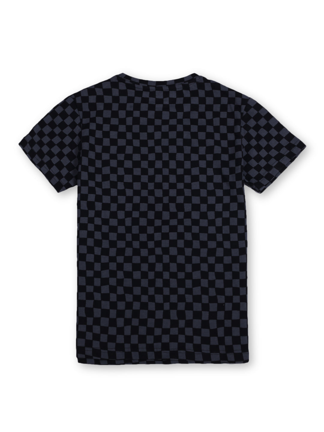 Boys Black Cotton Printed Half Sleeves T-Shirt