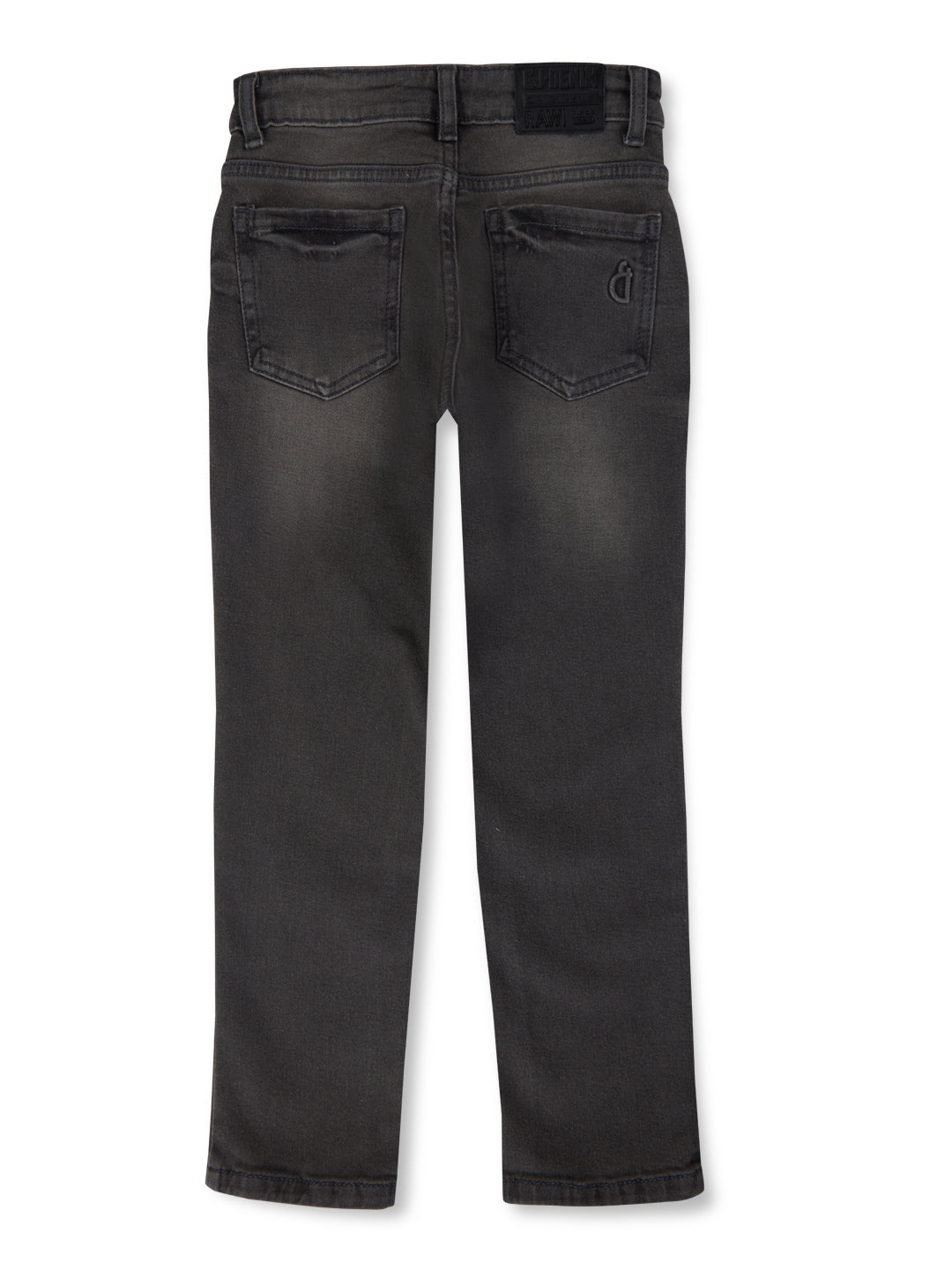 Gini and Jony Boys Black Washed Denim Jeans Fixed Waist