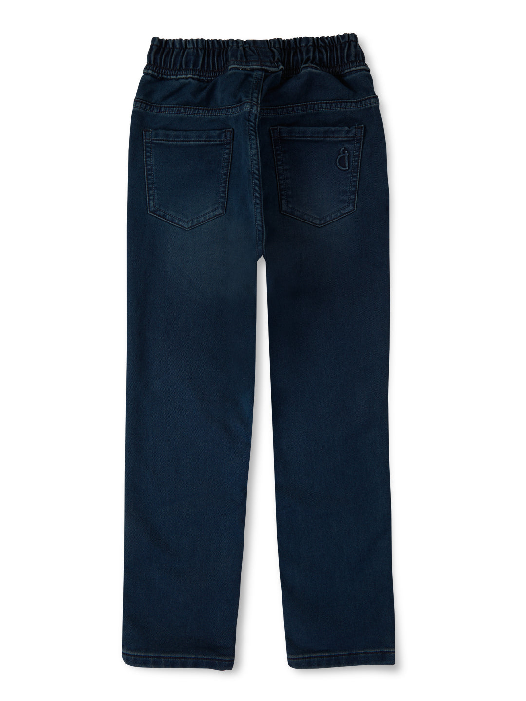 Boys Blue Solid Denim Jeans Elasticated