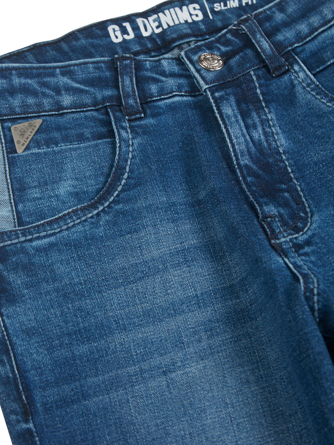 Boys woven blue jeans pants