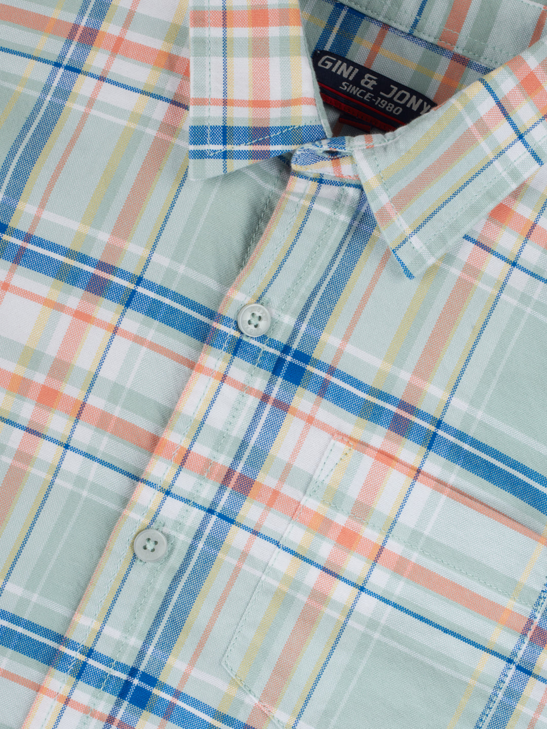 Boys Blue Checks Cotton Shirt Full Sleeves