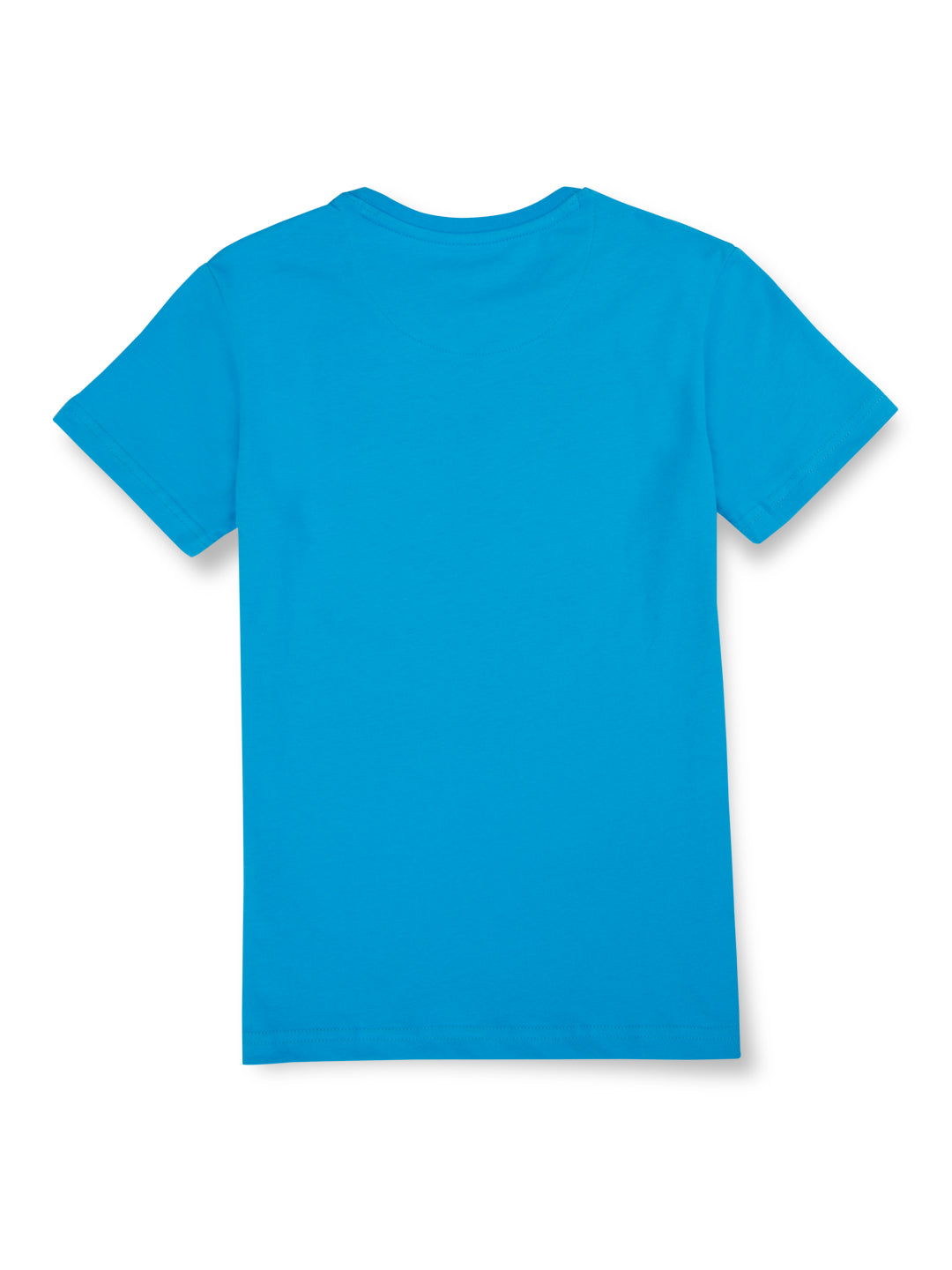 Boys Blue Printed Cotton Half Sleeves T-Shirt