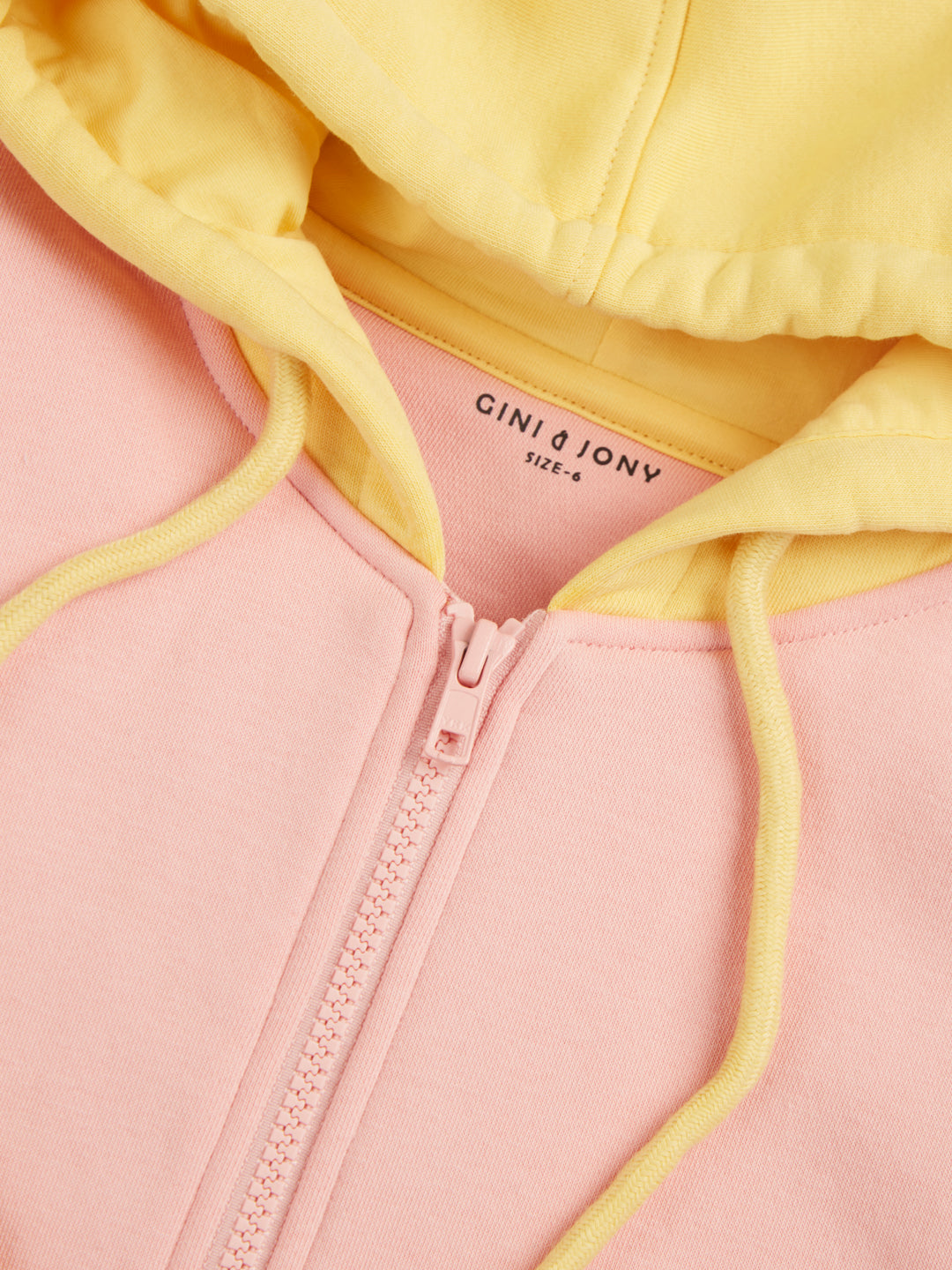 Girls Pink Colorblock Fleece Full Sleeves Knits Jacket
