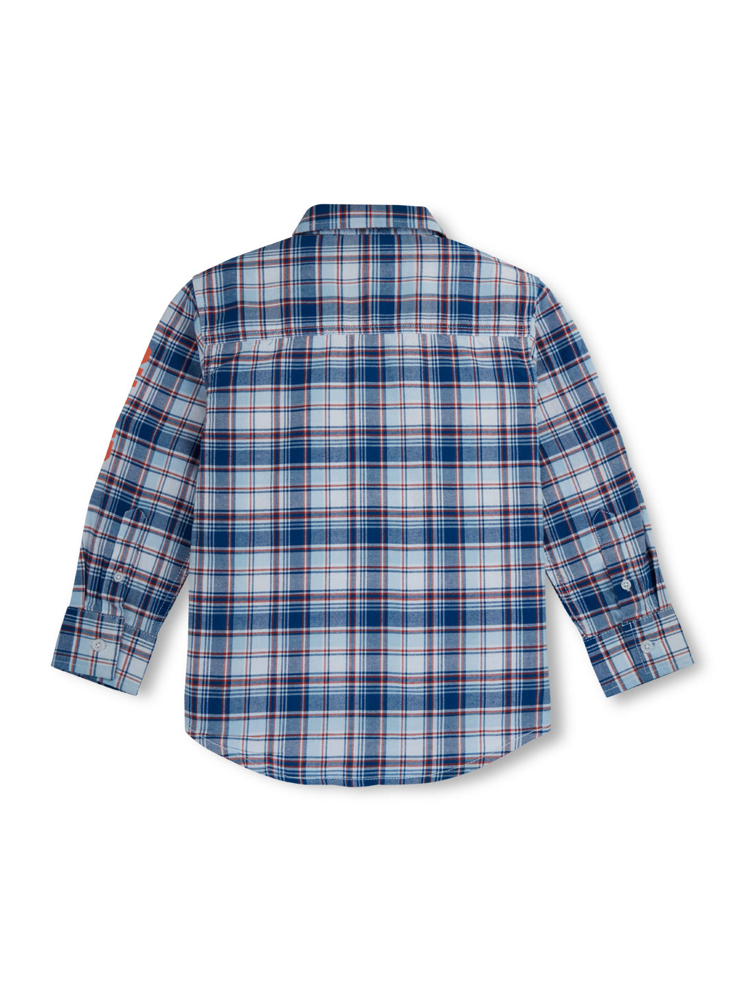 Boys Blue Checks Cotton Full Sleeves Shirt