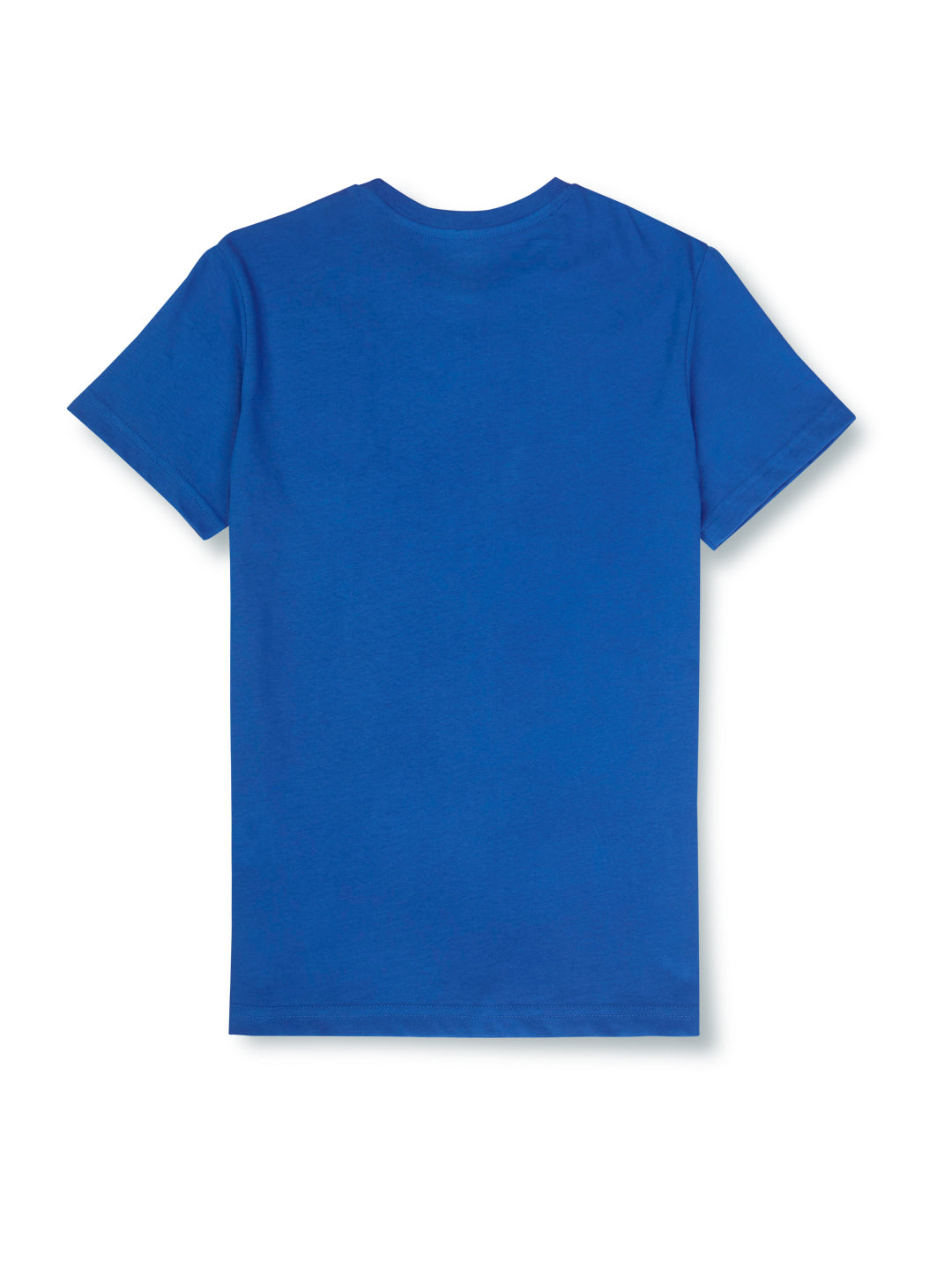 Boys Blue Round Neck Knitted Cotton Printed T-Shirt