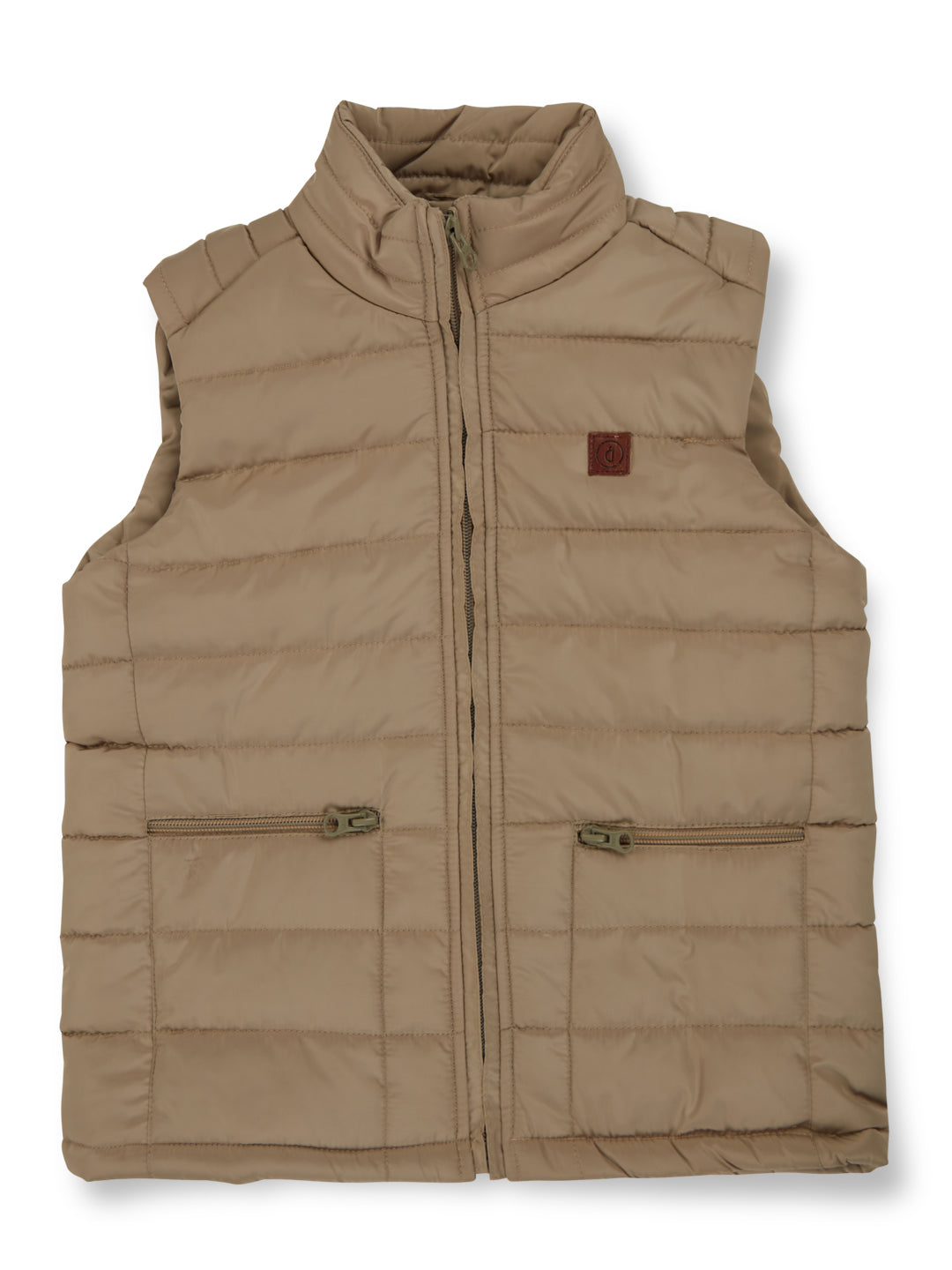 Boys Brown Solid Polyster Full Sleeves Heavy Winter Jacket