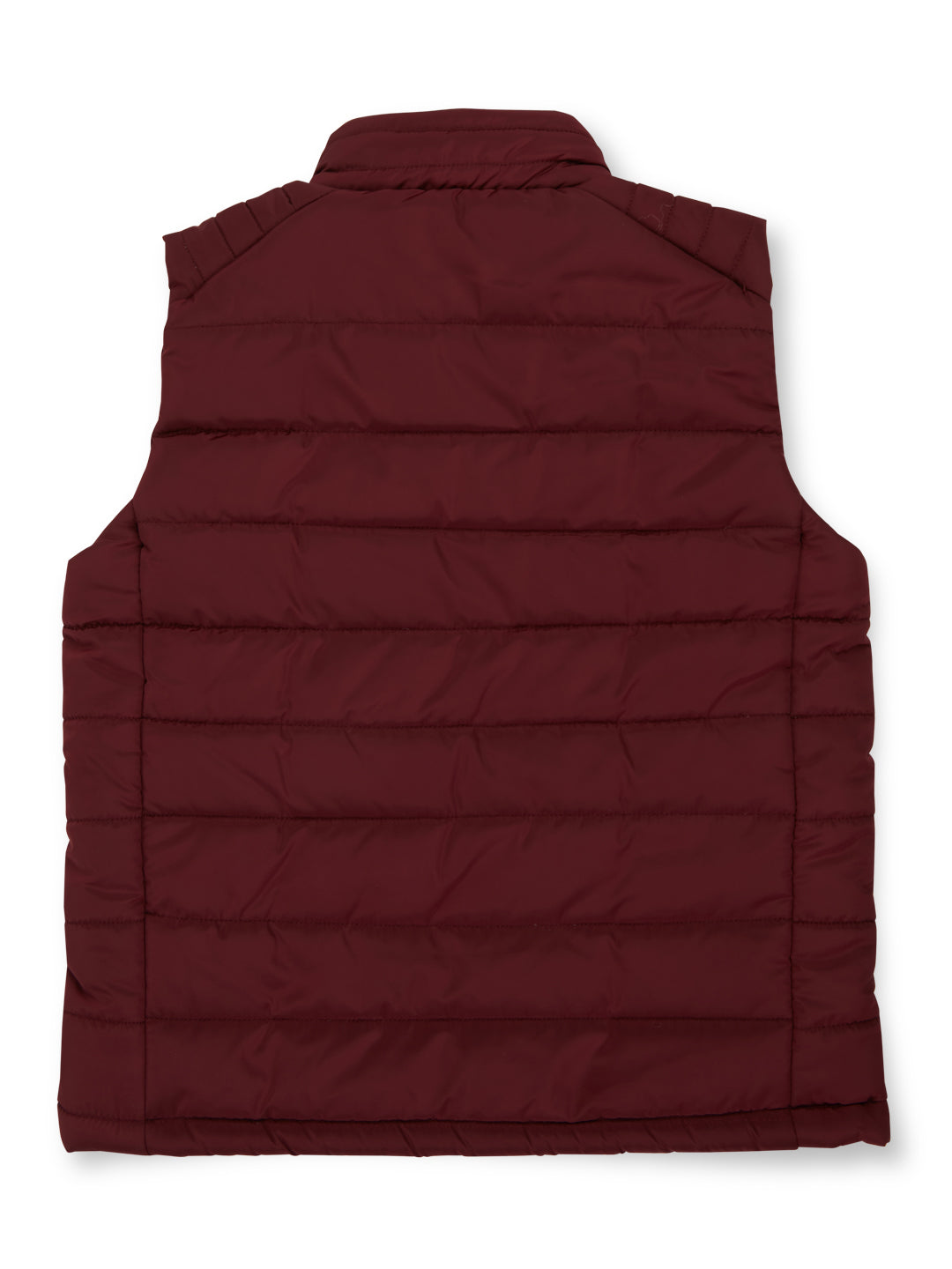 GirlsBoys Maroon Solid Polyster Full Sleeves Heavy Winter Jacket