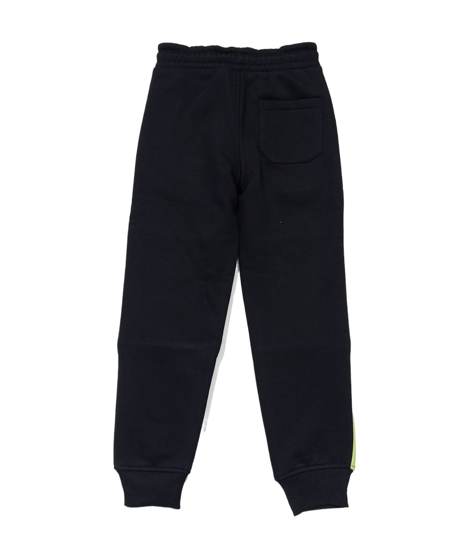 Boys Black solid Cotton Elasticated Track Pant