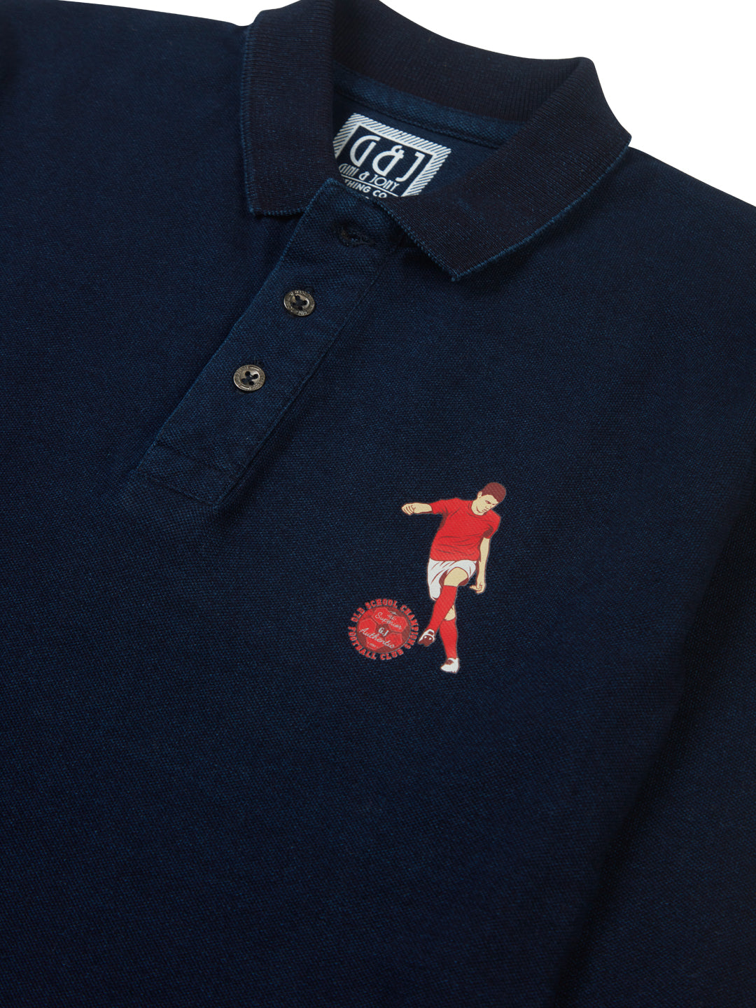 Boys Navy Blue Solid knitted polo t-shirt