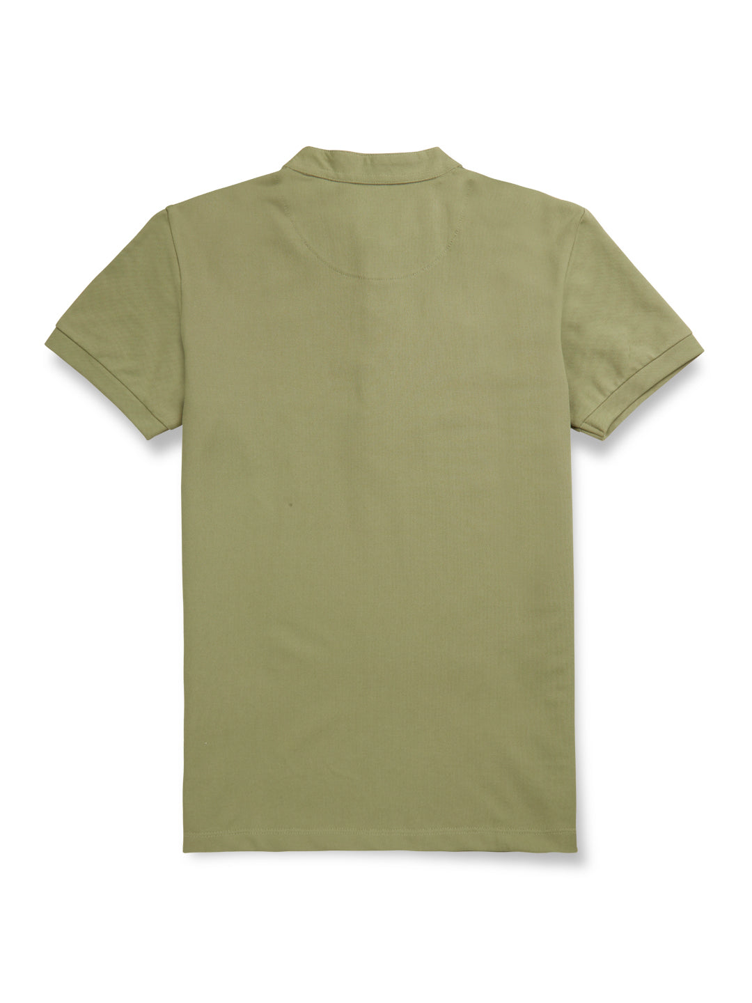Boys Olive Solid Cotton T-Shirt