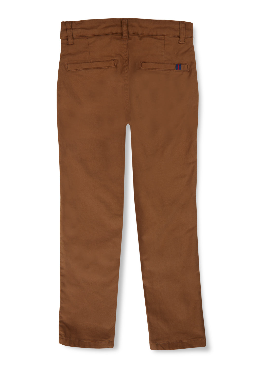 Gini and Jony Boys Beige Solid Twill Trouser Elasticated