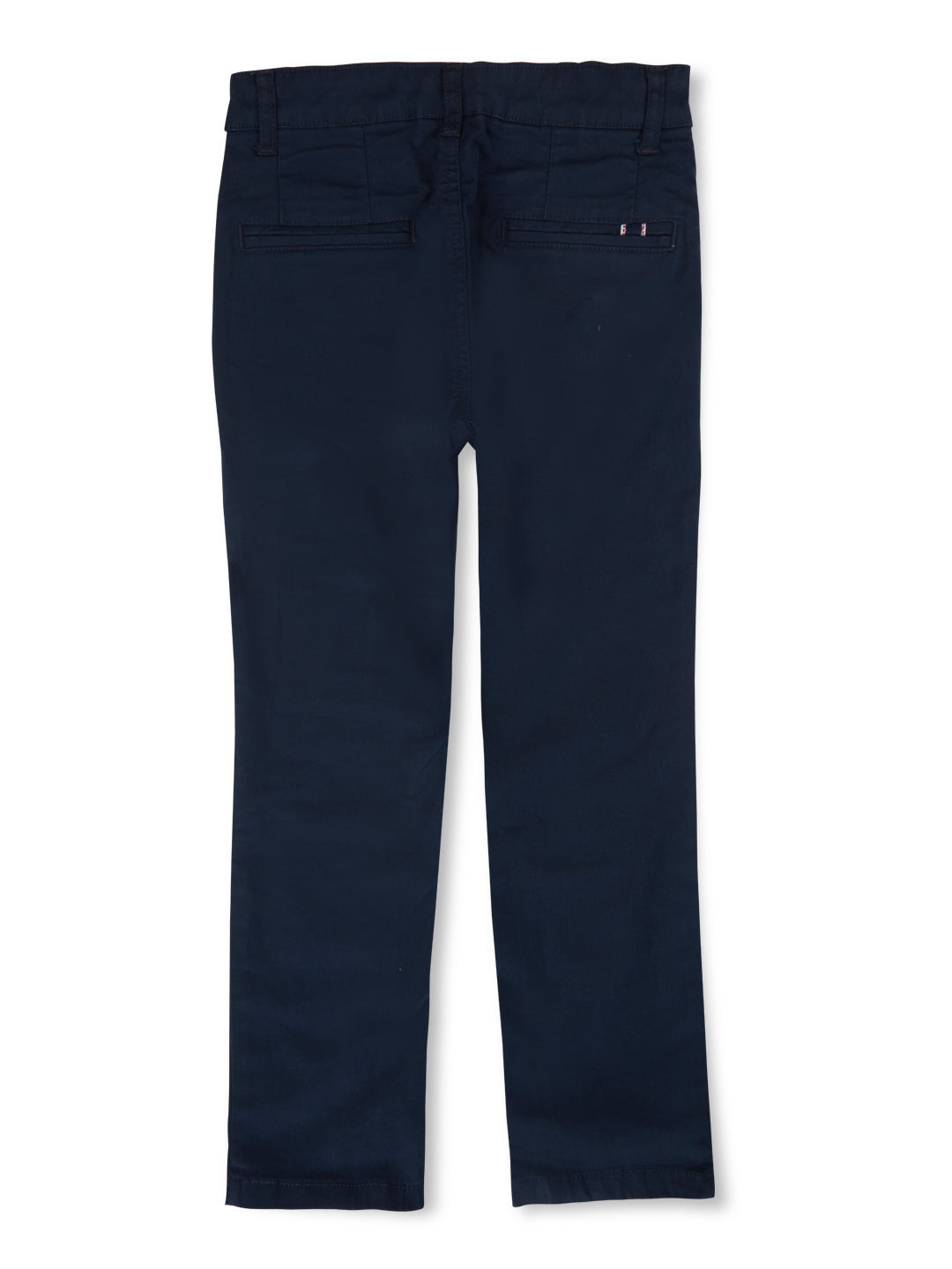 Gini and Jony Boys Navy Blue Solid Twill Trouser Elasticated