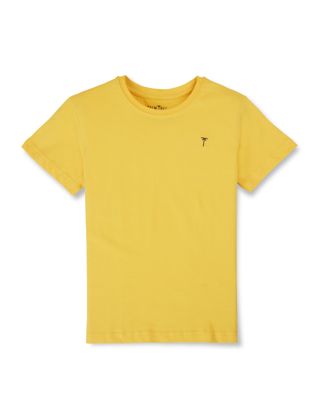 Gini and Jony Boys Yellow Graphic Print Cotton T-Shirt Half Sleeves