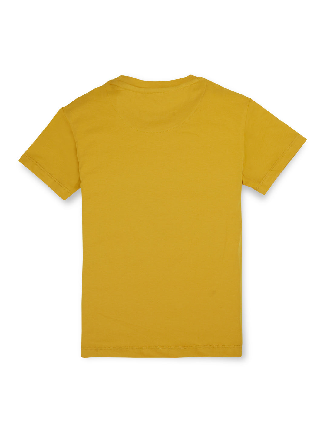 Boys Yellow Doodle Fun Vibes Cotton Round Neck Half Sleeve T-Shirt