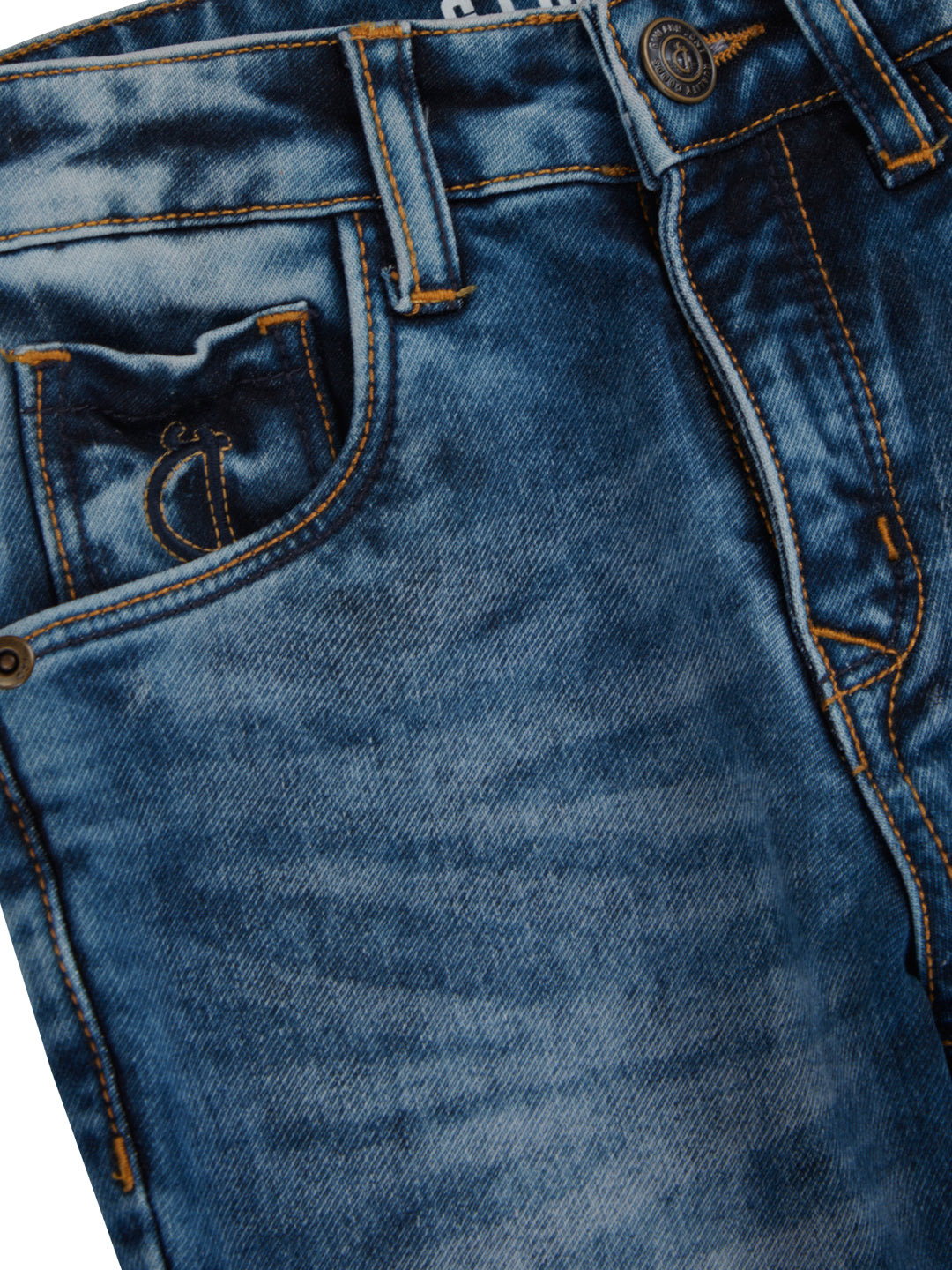 Gini and Jony Boys BLUE Washed Denim Jeans Elasticated