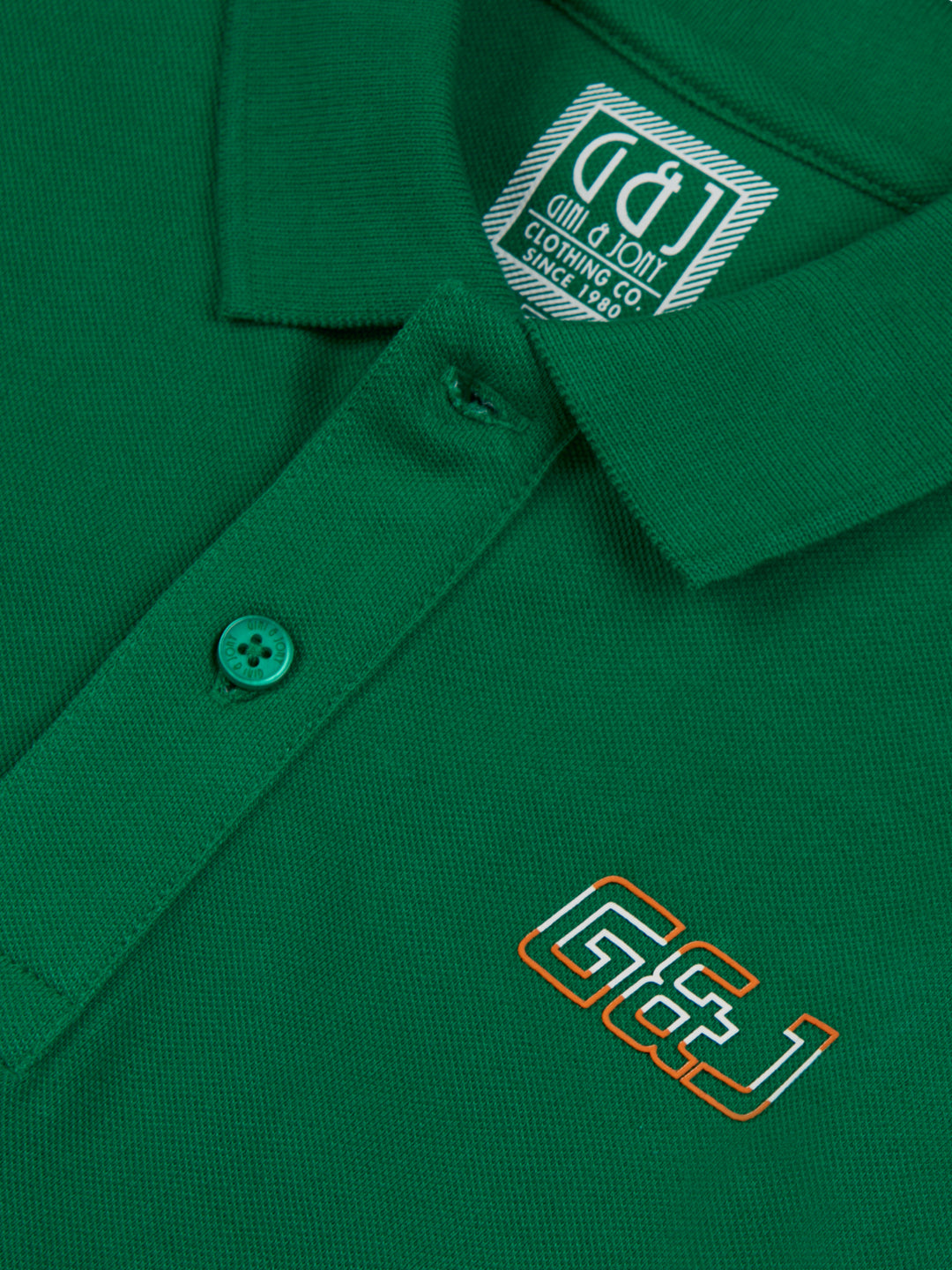 Boys Green Polo T-Shirt