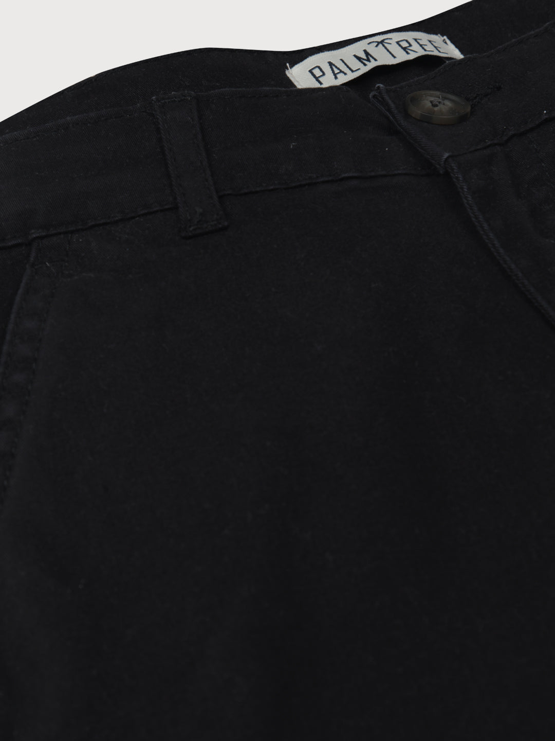 Boys Black Solid Cotton Trouser Fixed Waist