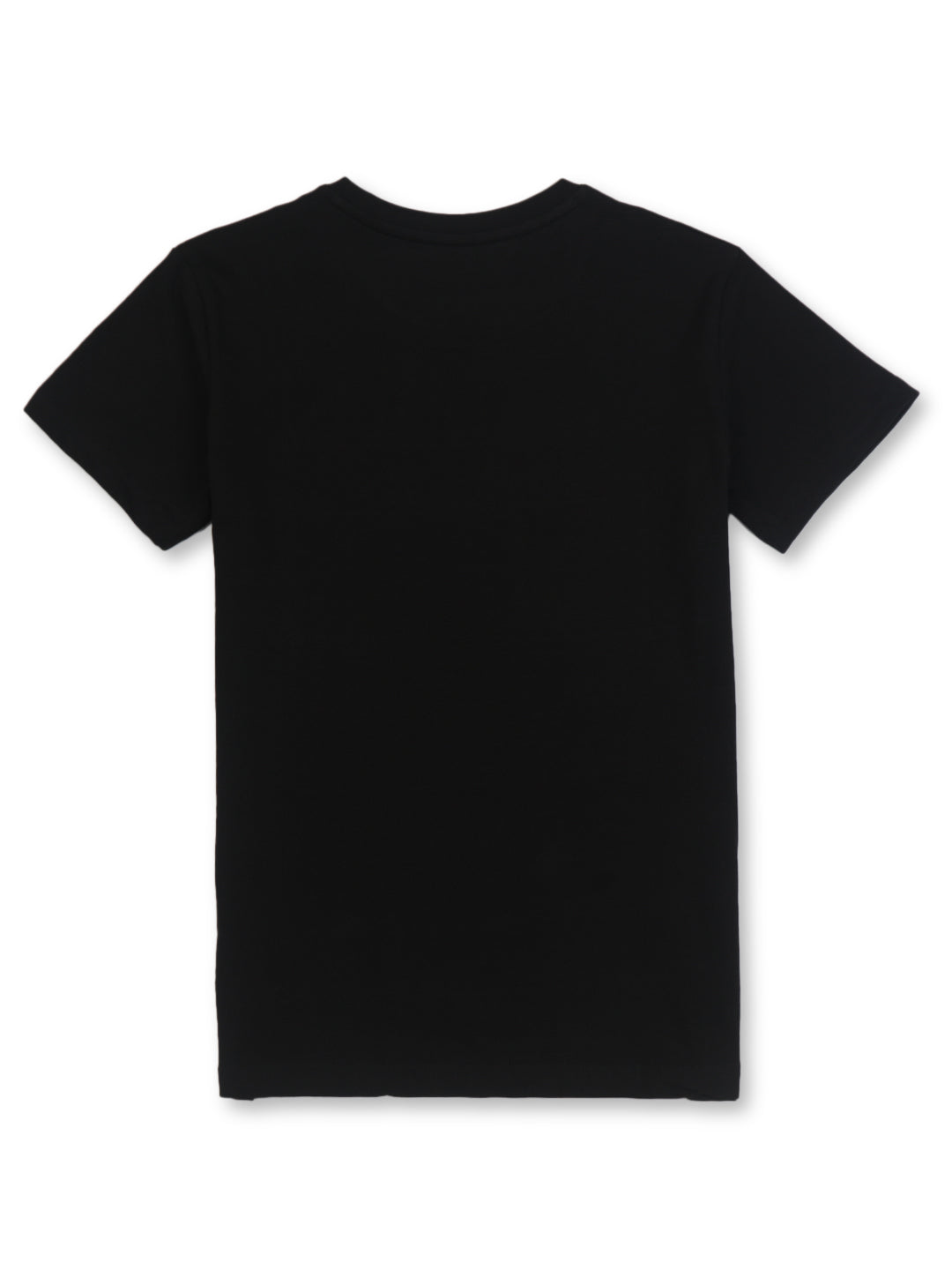 Boys Black Printed  Cotton T-Shirt