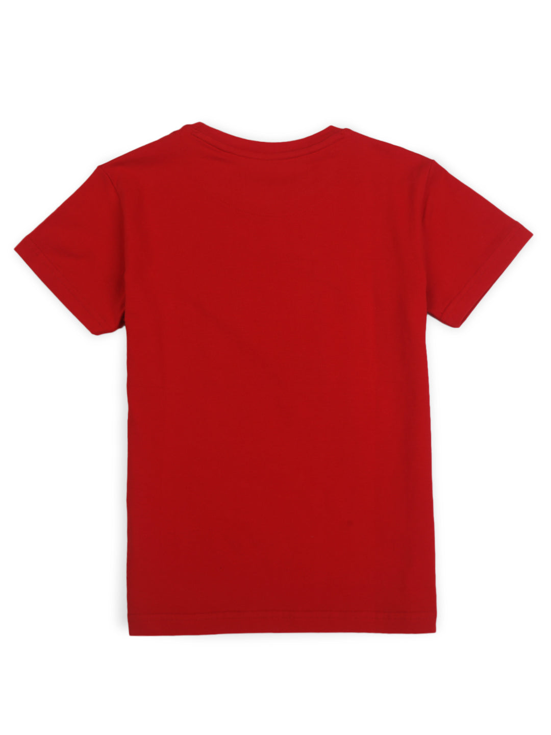 Boys Red Printed  Cotton T-Shirt