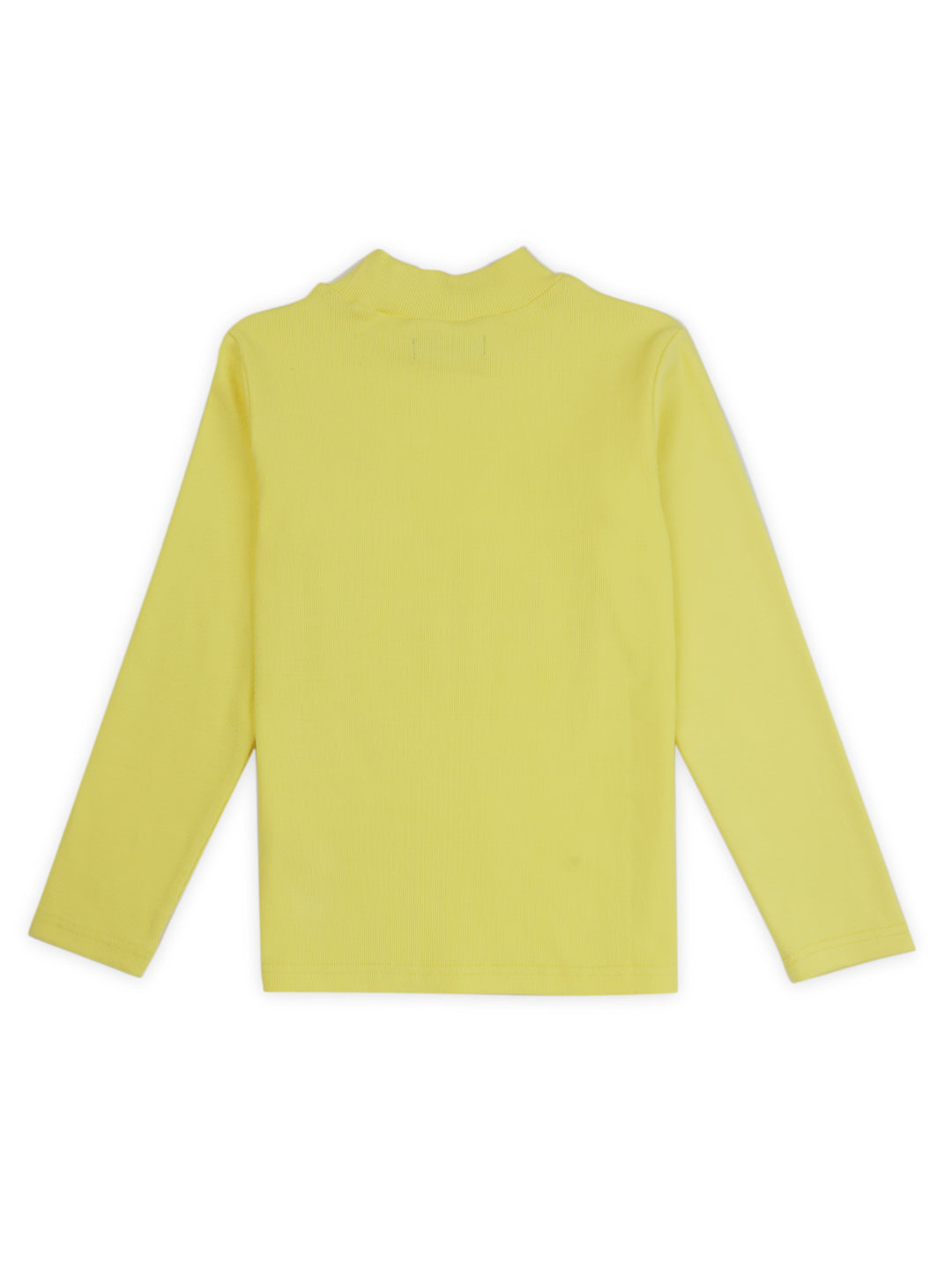 Girls Lemon  Solid Cotton Skivy