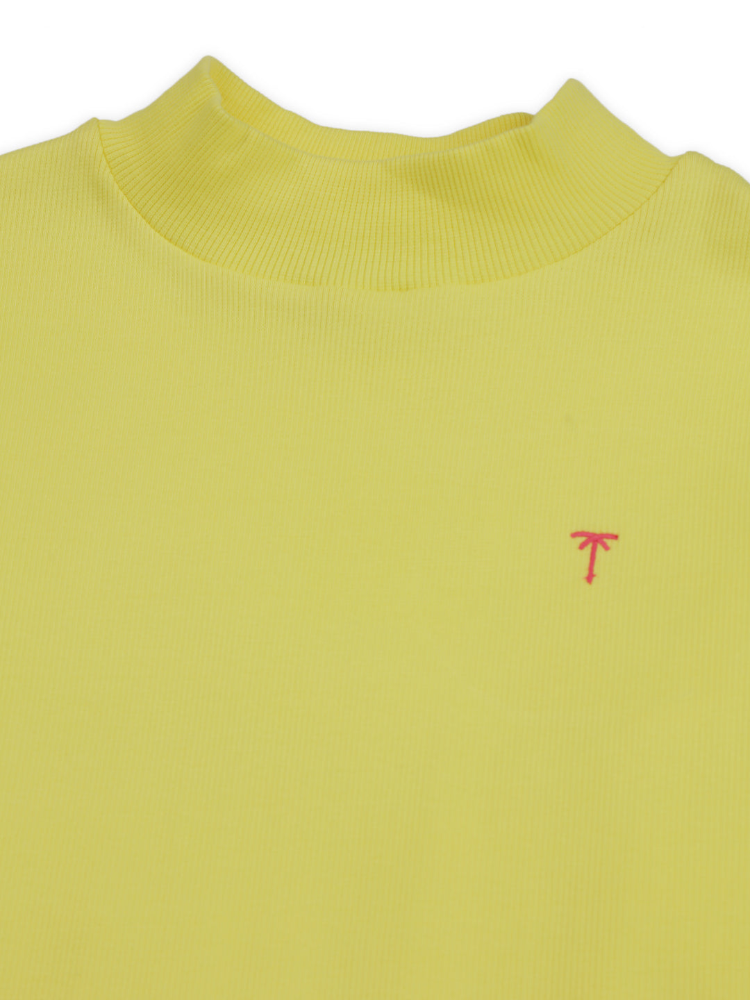 Girls Lemon  Solid Cotton Skivy