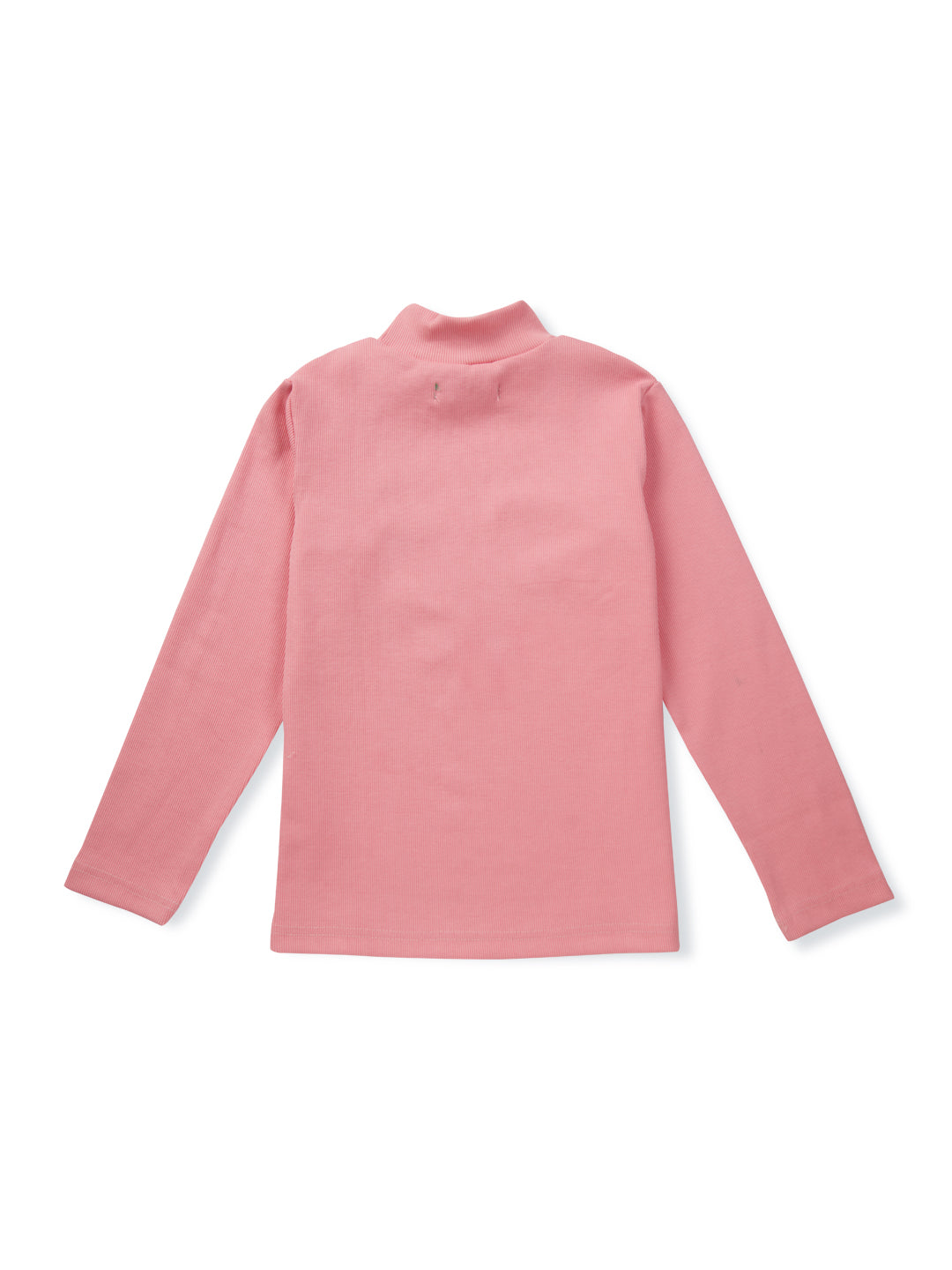 Girls Pink Solid Cotton Skivy