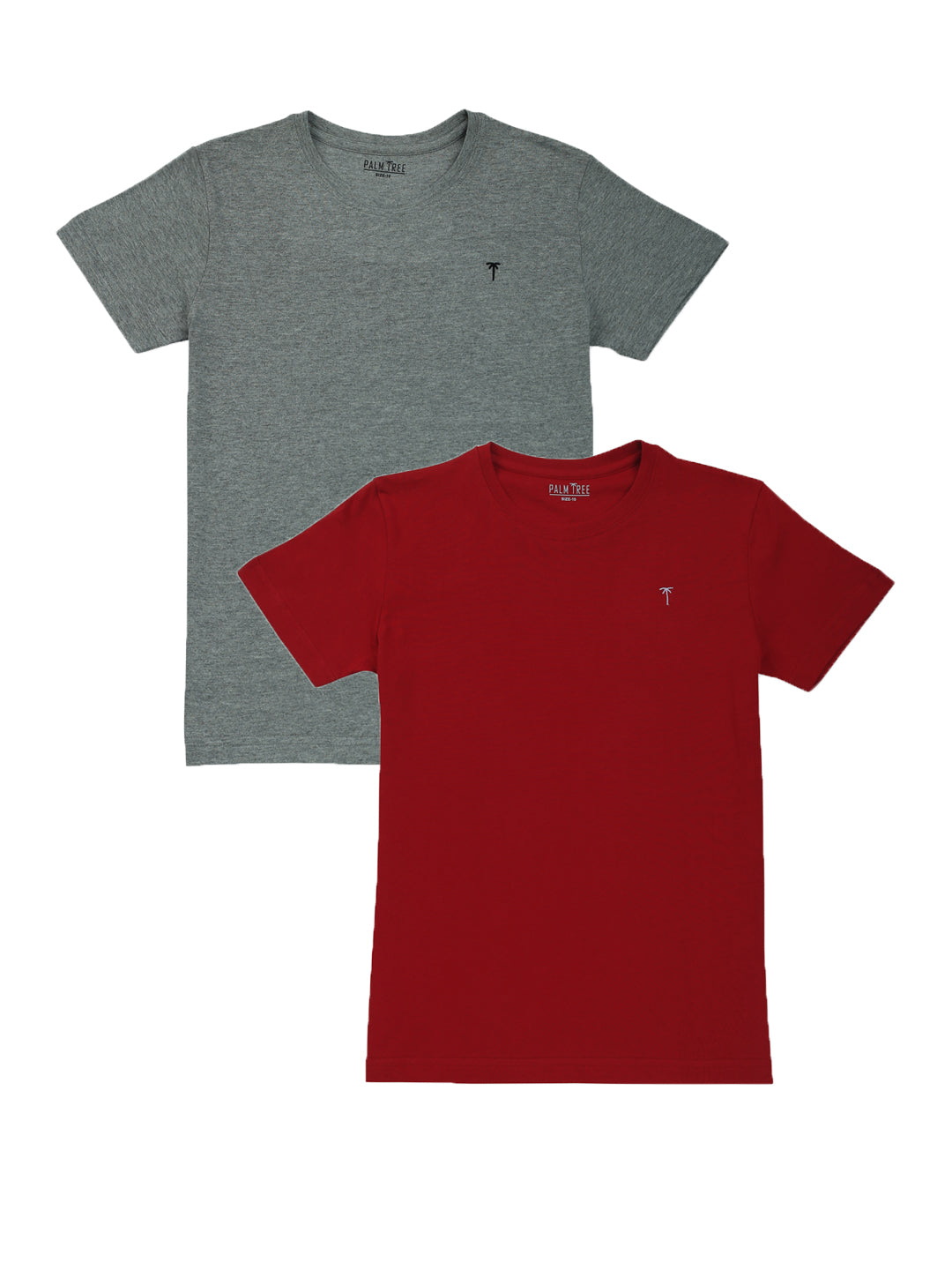 Boys Multi Solid Cotton T-Shirt Pack Of-2