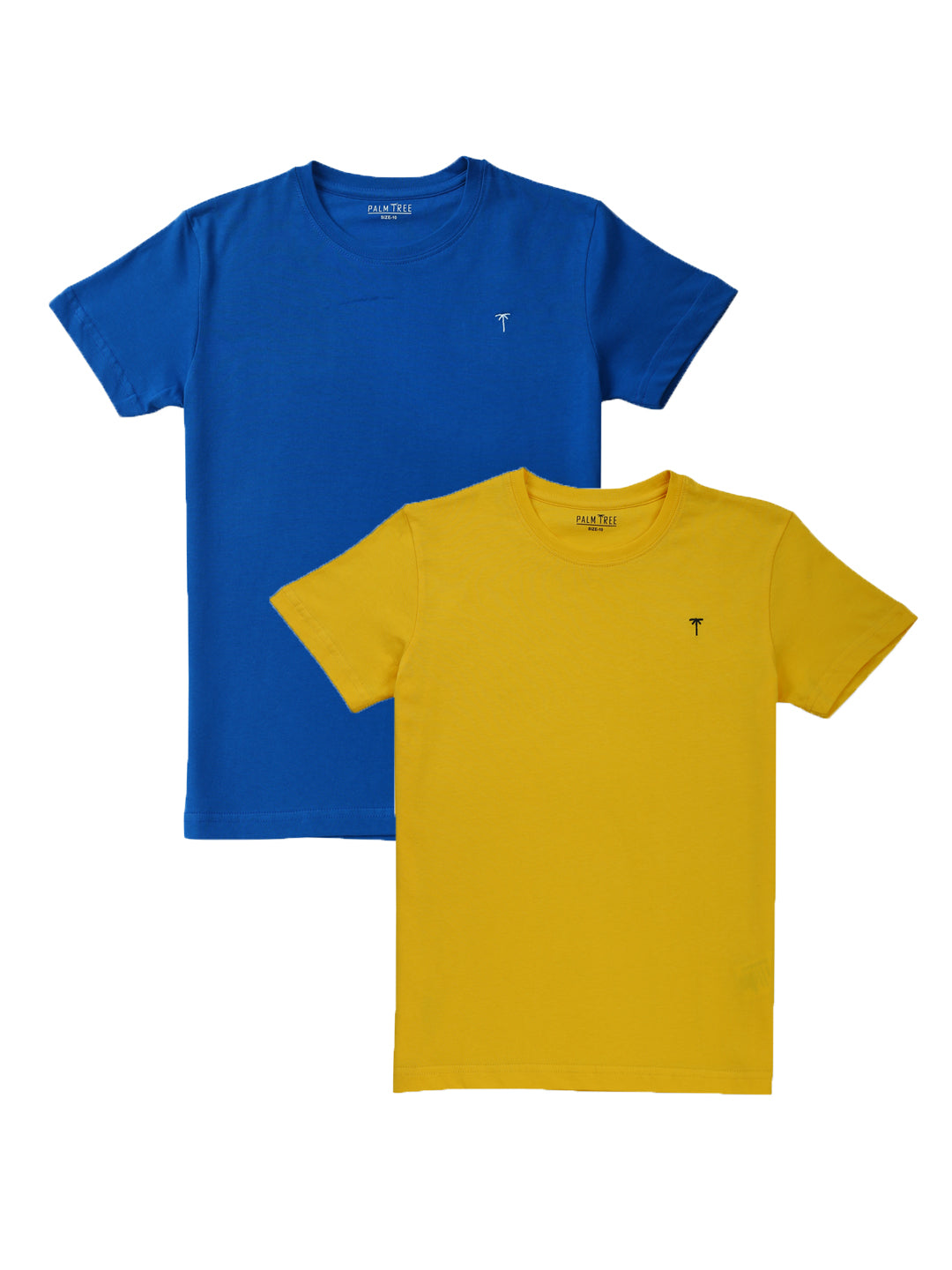 Boys Multi Solid Cotton T-Shirt Pack Of-2
