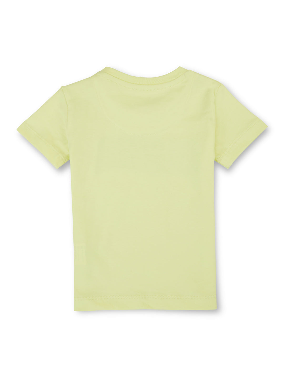 GJ Baby Boys Yellow Cotton Graphic Print Round Neck Half Sleeves T-Shirt