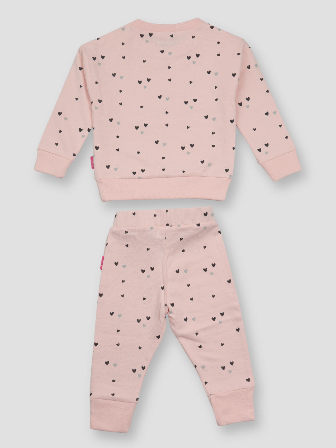 Baby Girls Pink Printed Cotton Co Ordinated